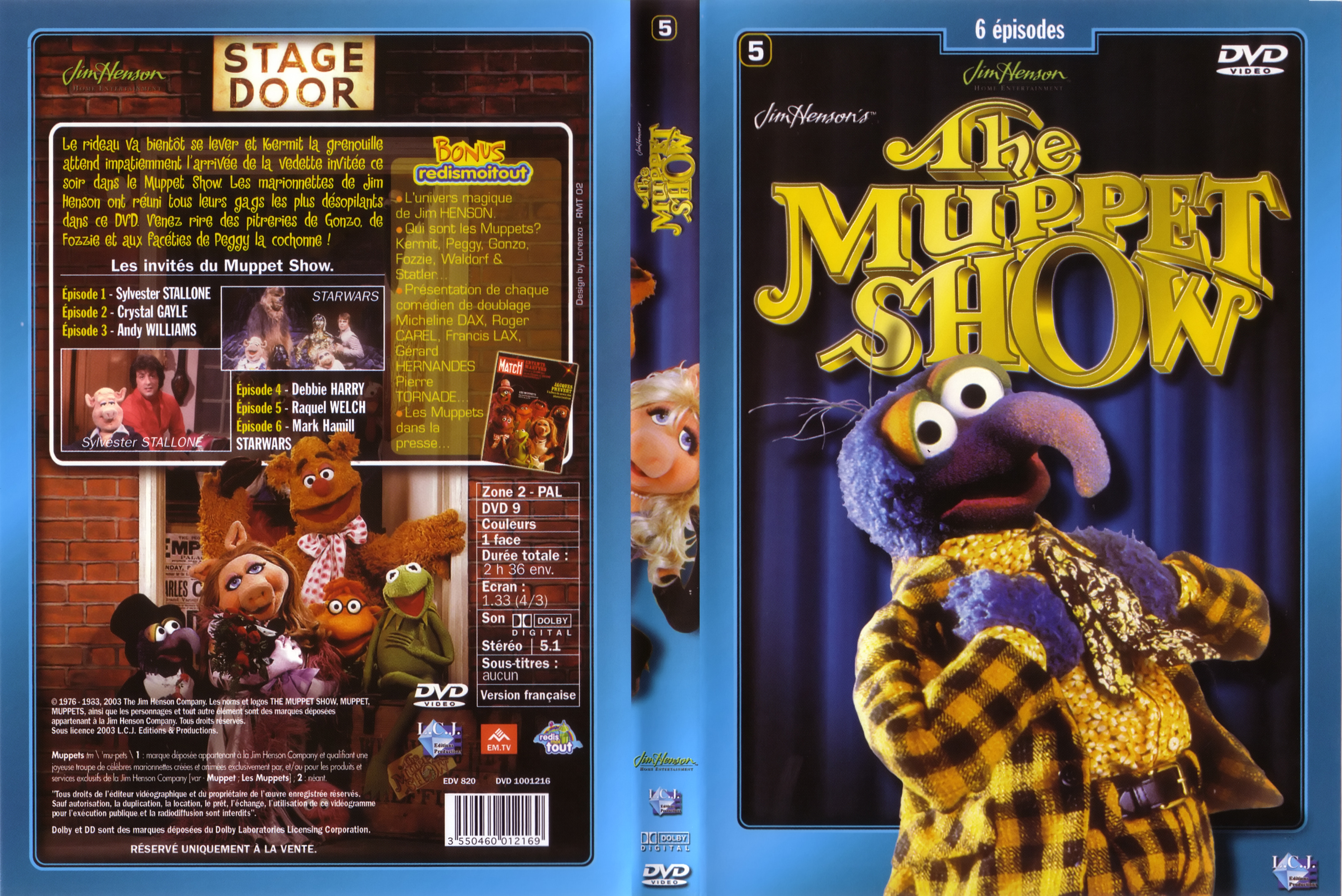 Jaquette DVD The muppet show vol 2 DVD 5