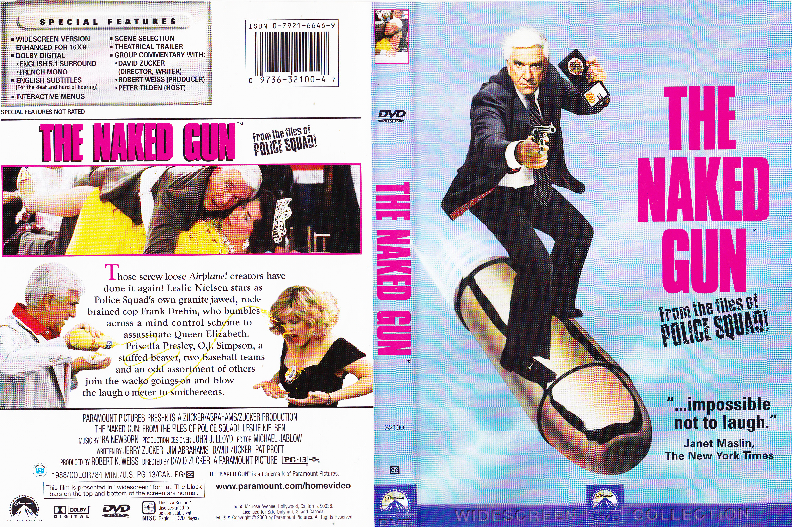 Jaquette DVD The naked gun - Y a-t-il un flic pour sauver la reine (Canadienne)