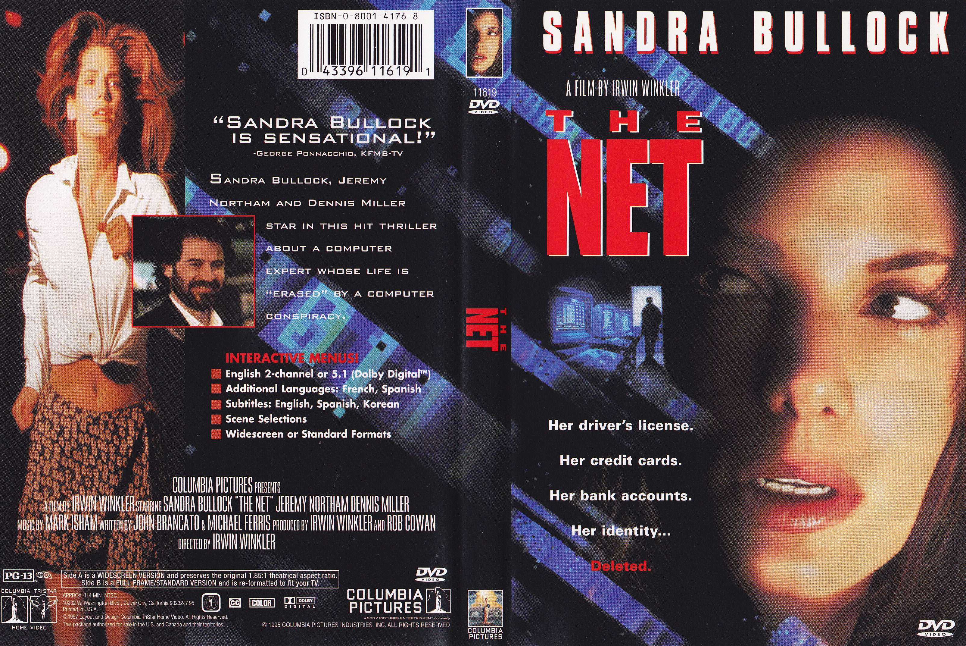 Jaquette DVD The net - Accs interdit (Canadienne)