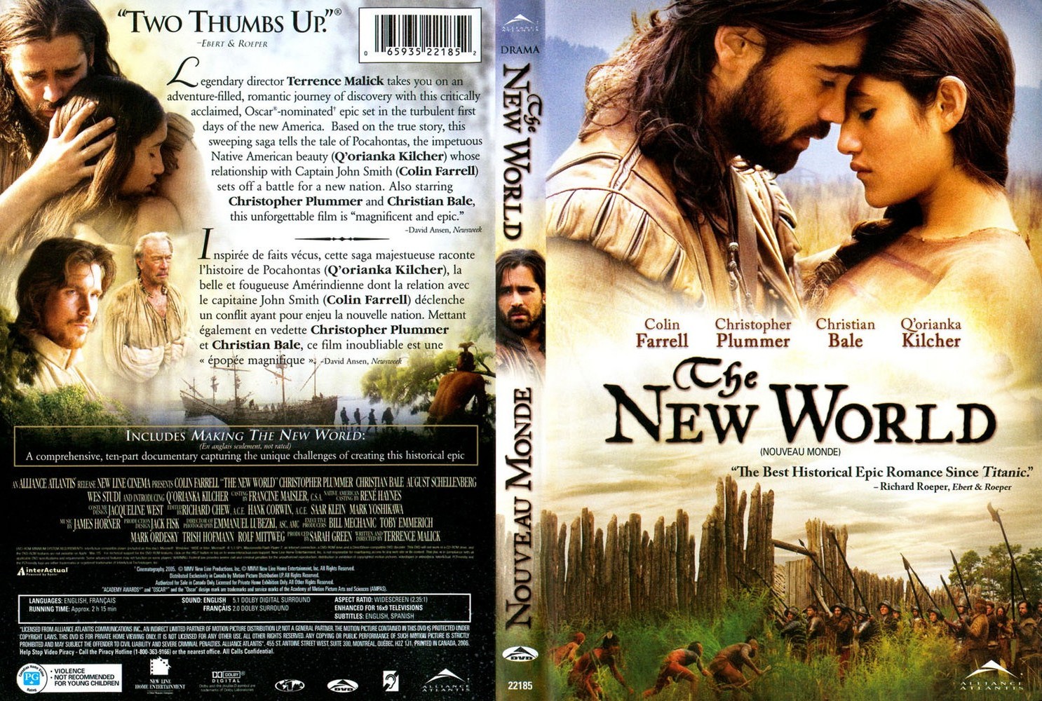 Jaquette DVD The new world