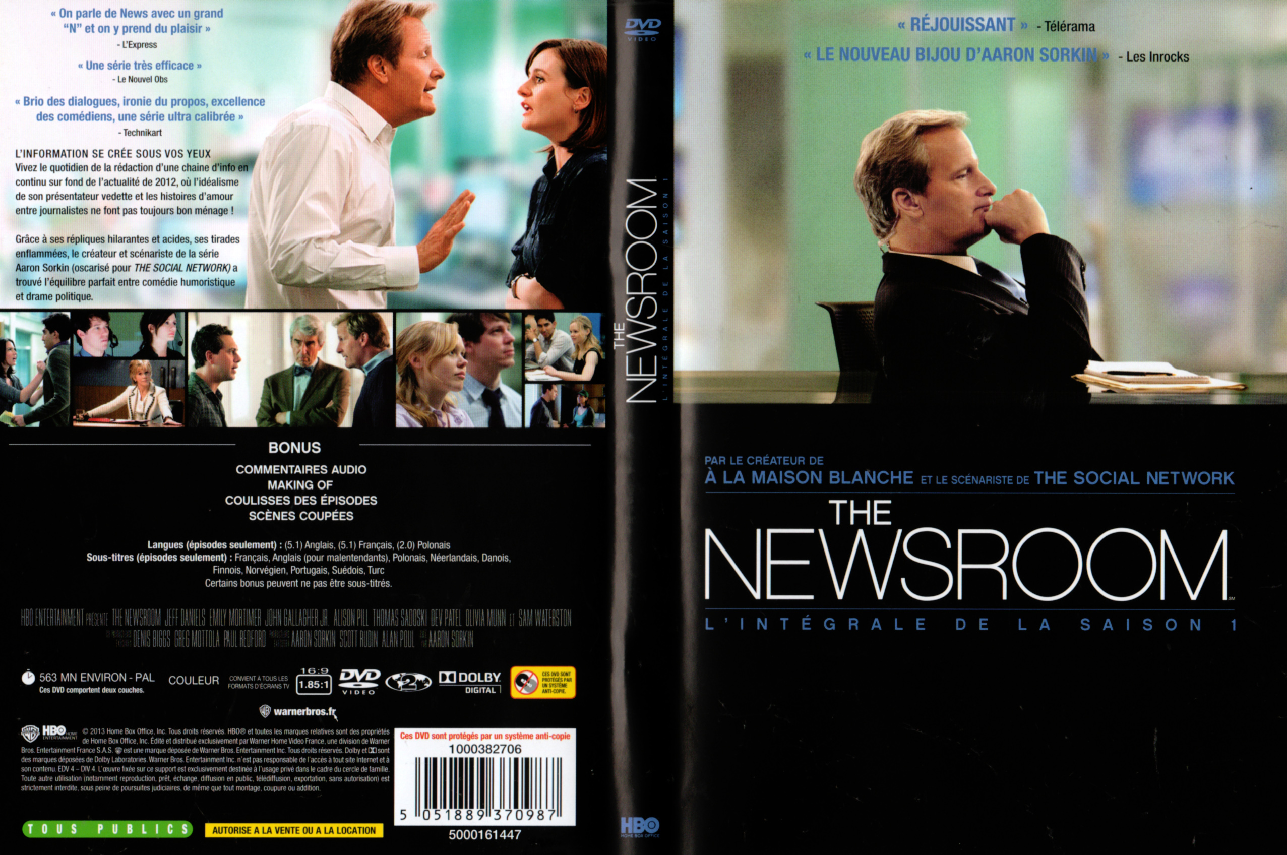 Jaquette DVD The newsroom Saison 1