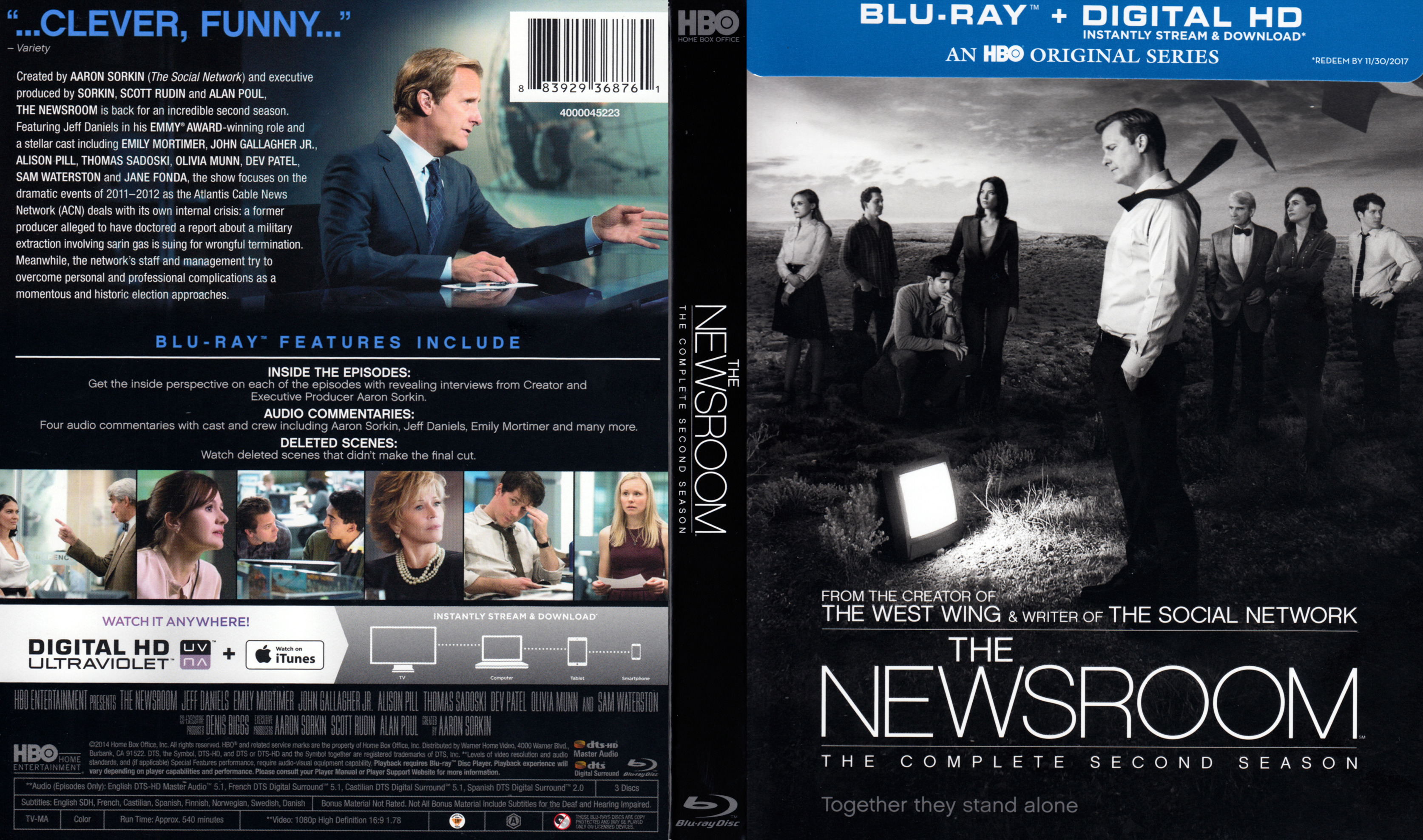 Jaquette DVD The newsroom Saison 2 Zone 1 (BLU-RAY)