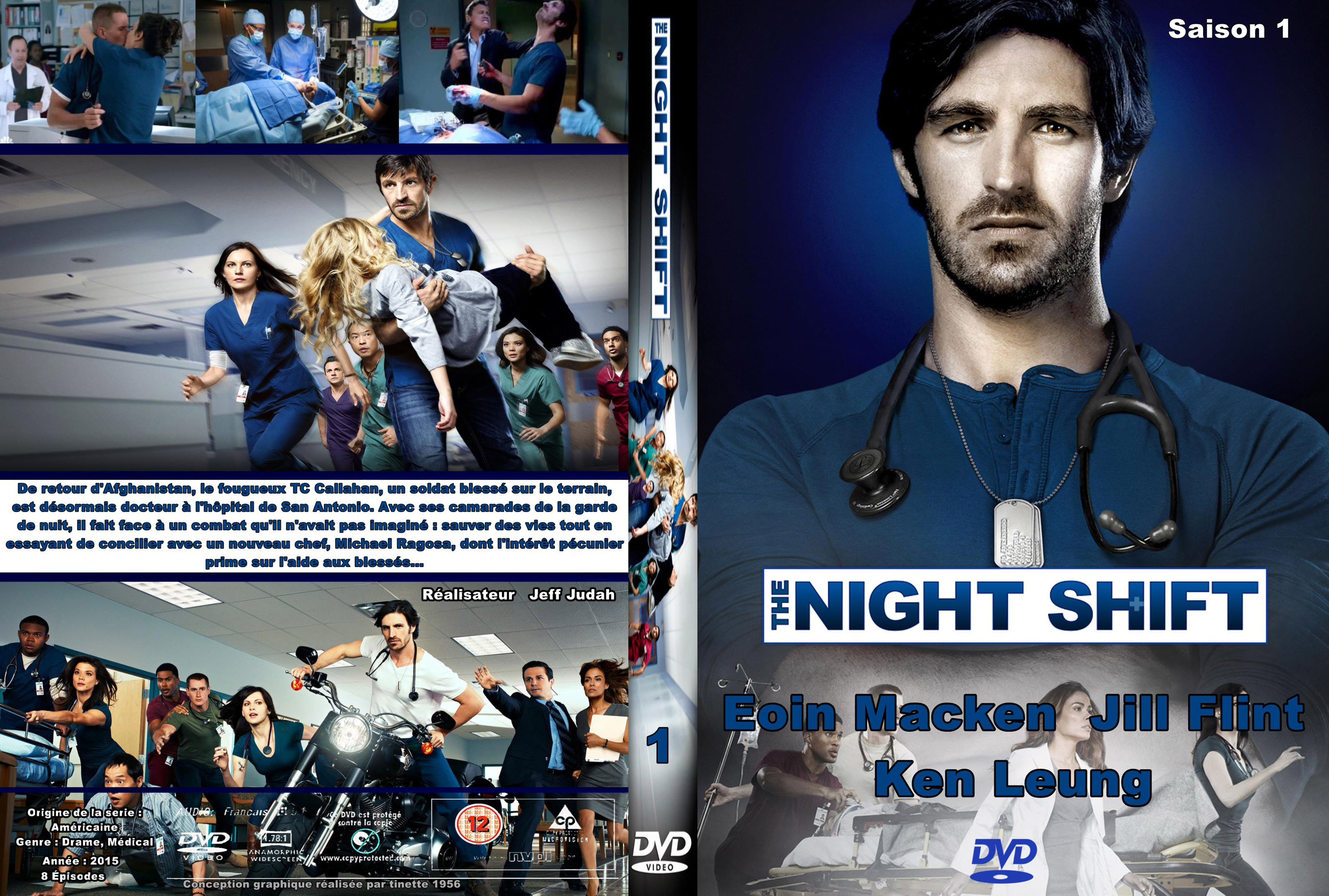 Jaquette DVD The night shift saison 1 custom