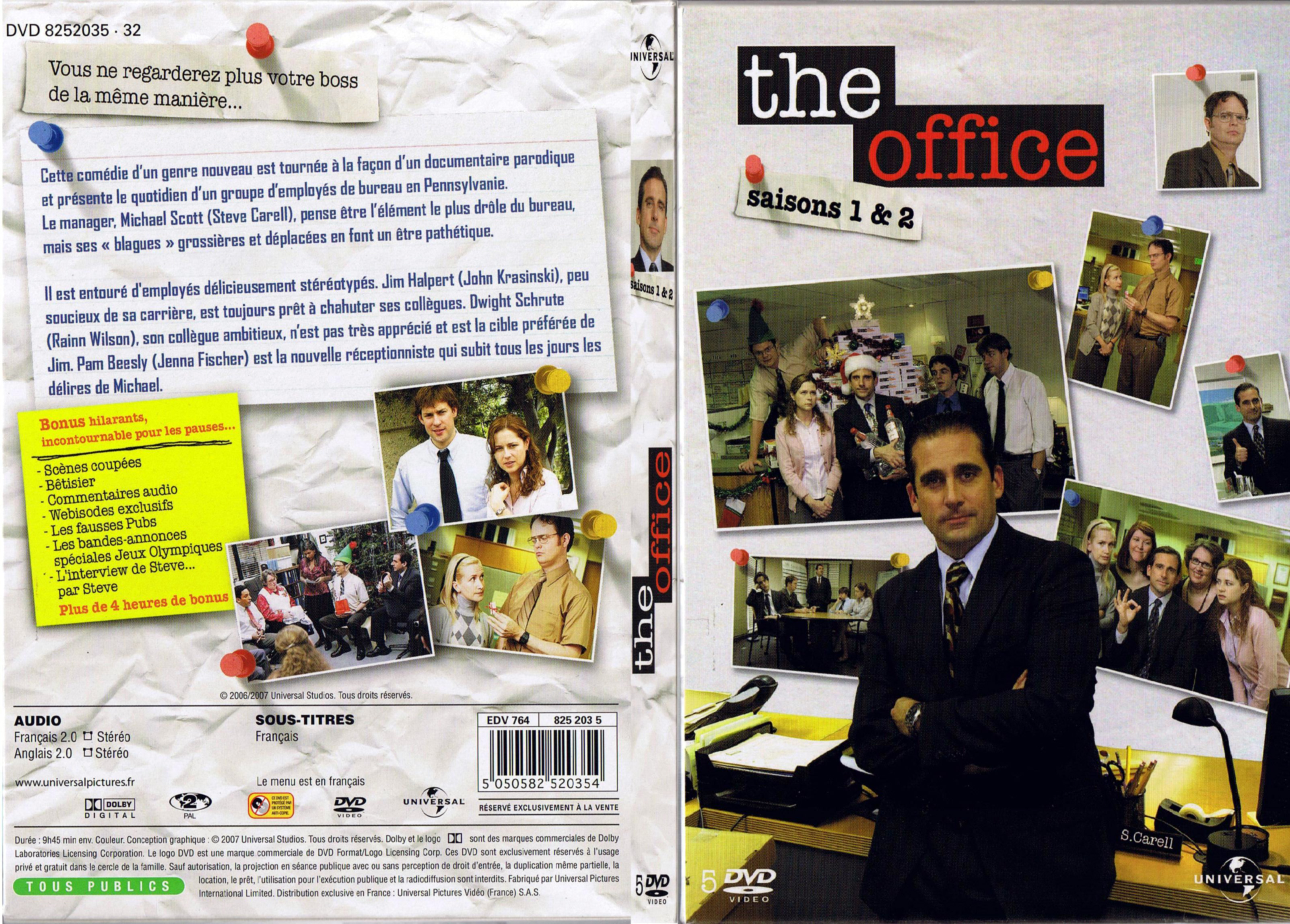Jaquette DVD The office Saison 1 et 2 COFFRET