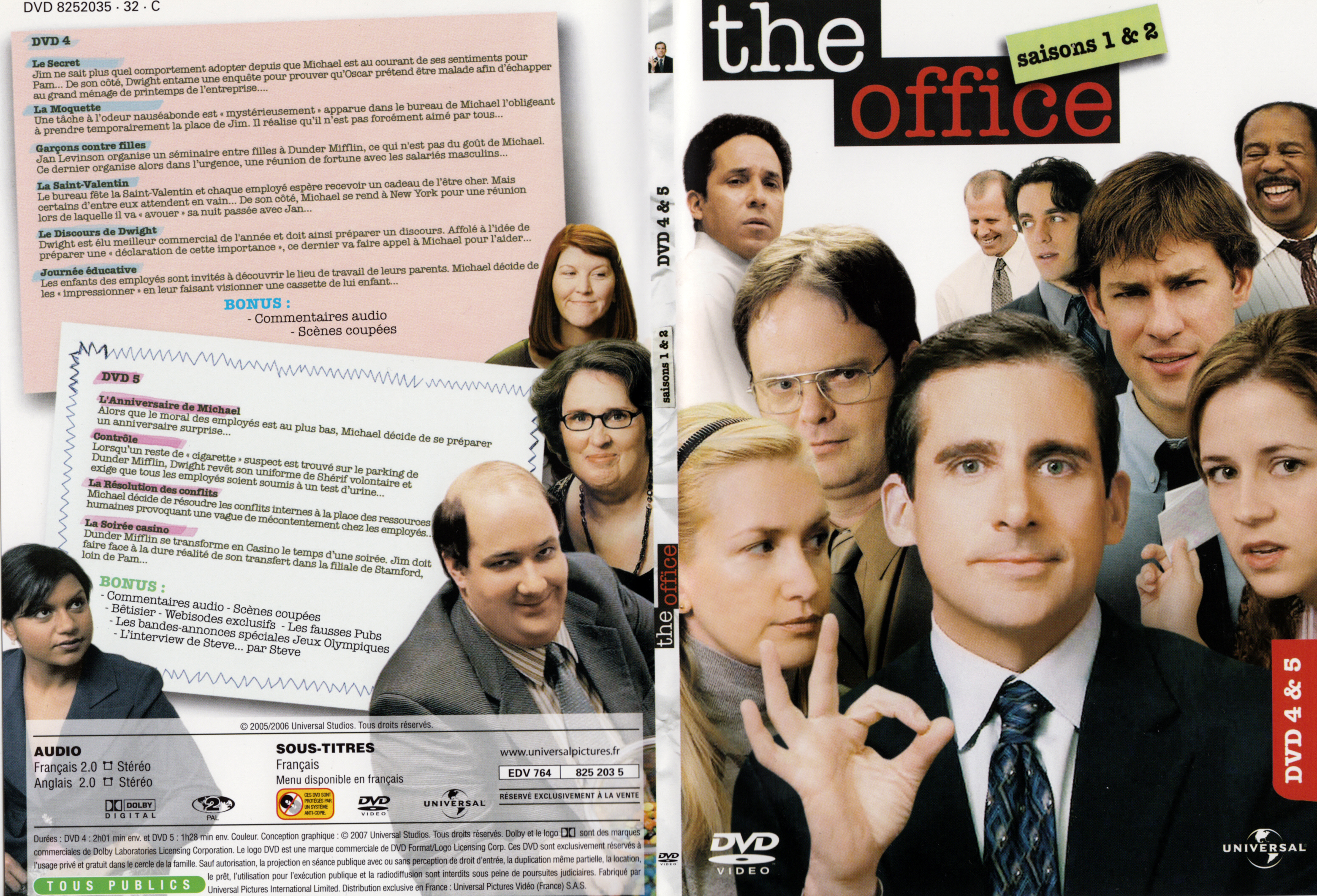 Jaquette DVD The office Saison 1 et 2 DVD 3
