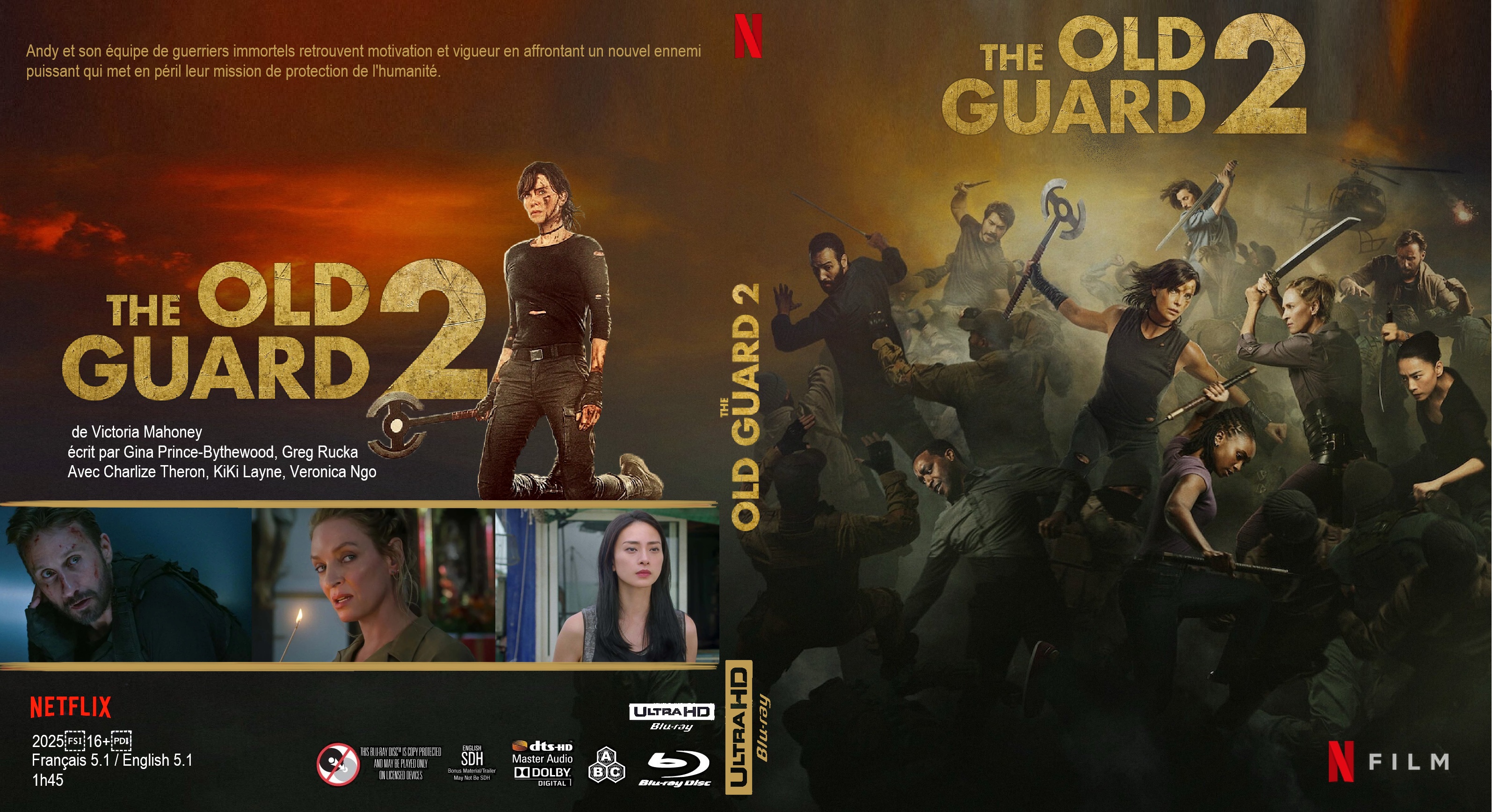Jaquette DVD The old guard 2 4K custom (BLU-RAY)