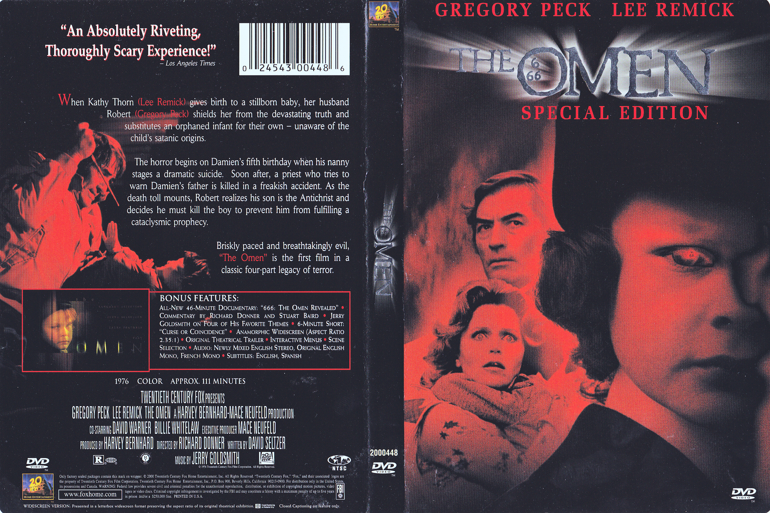 Jaquette DVD The omen (Canadienne)
