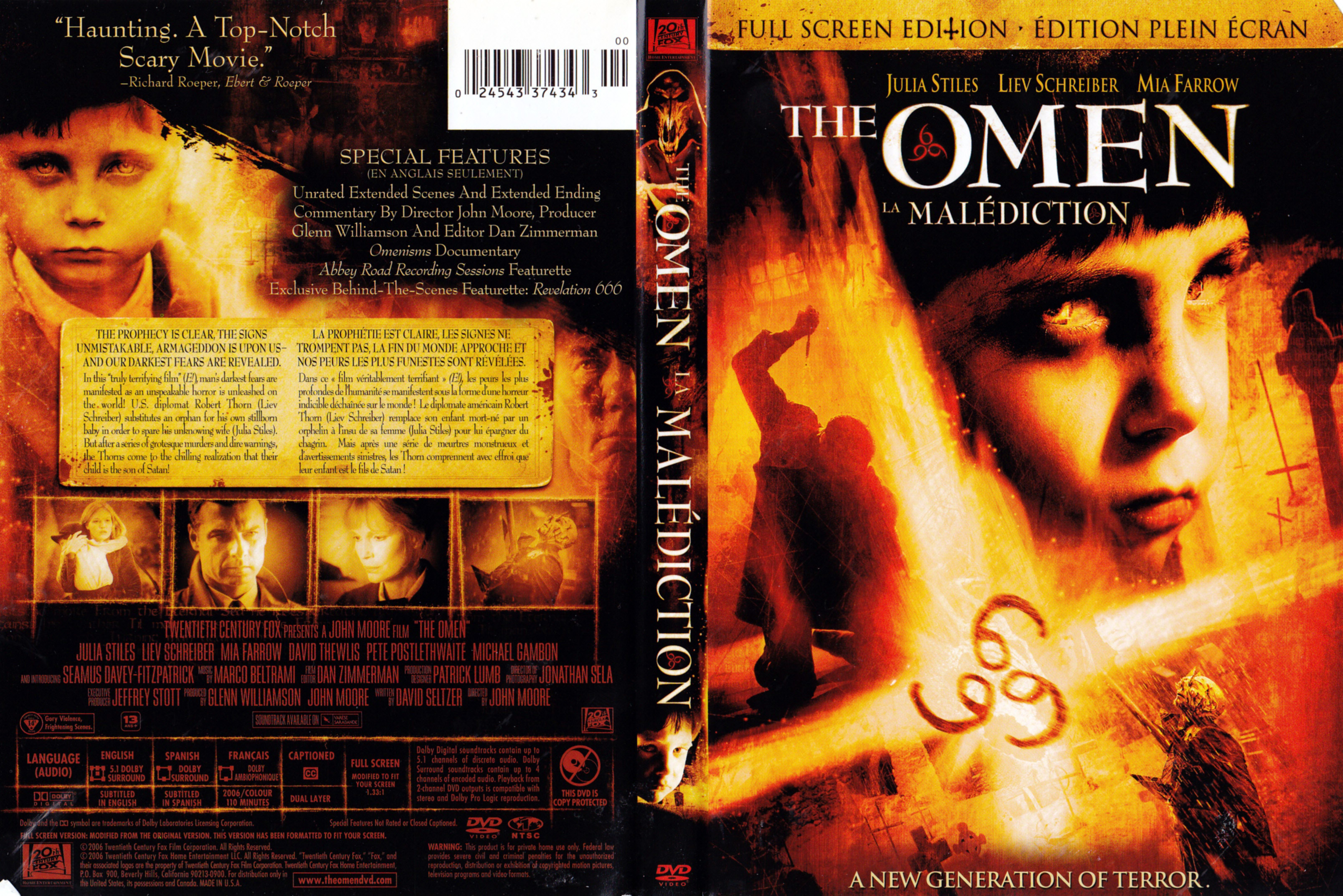 Jaquette DVD The omen - La maldiction (2006) (Canadienne)