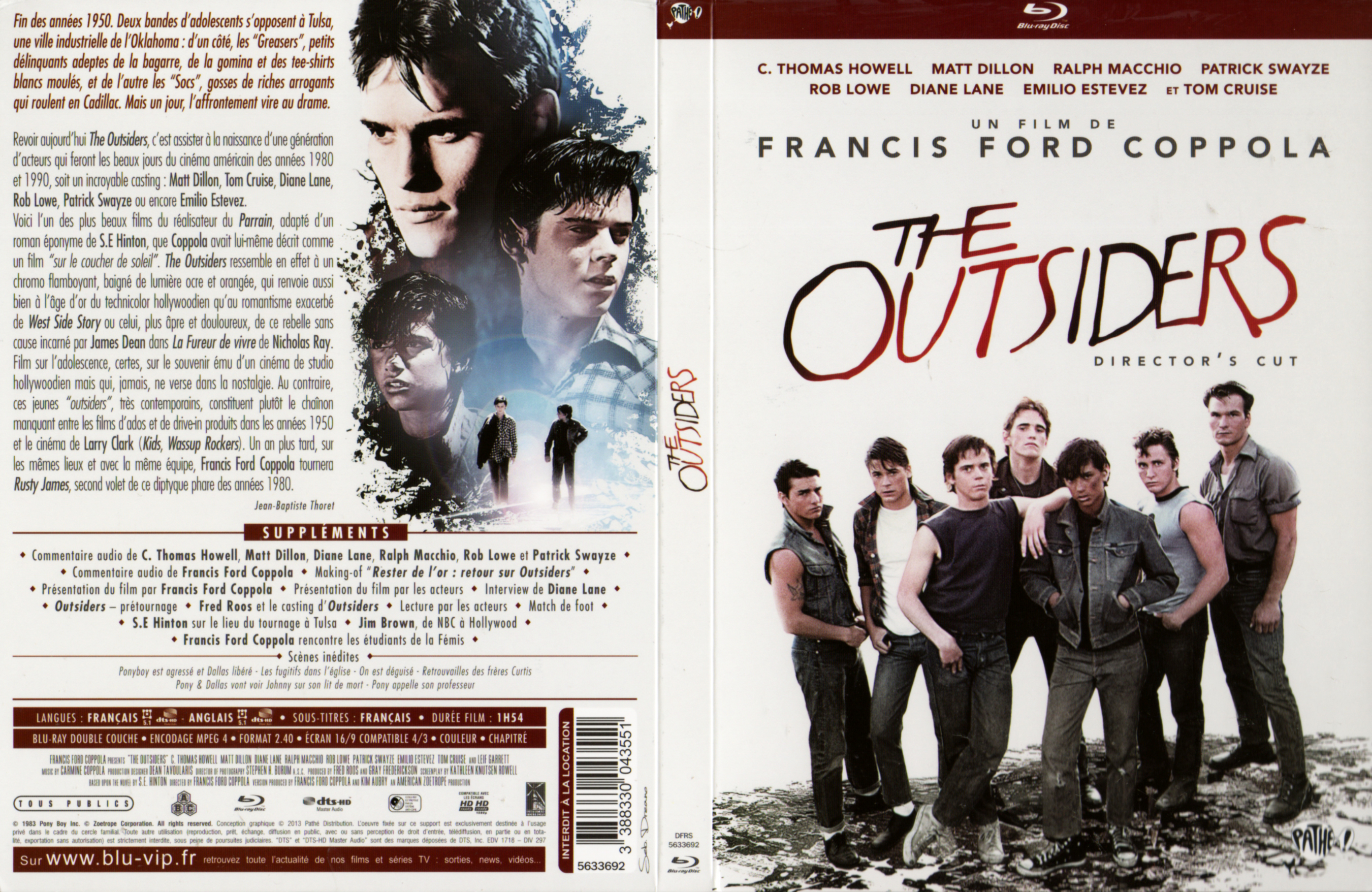 Jaquette DVD The outsiders (BLU-RAY)