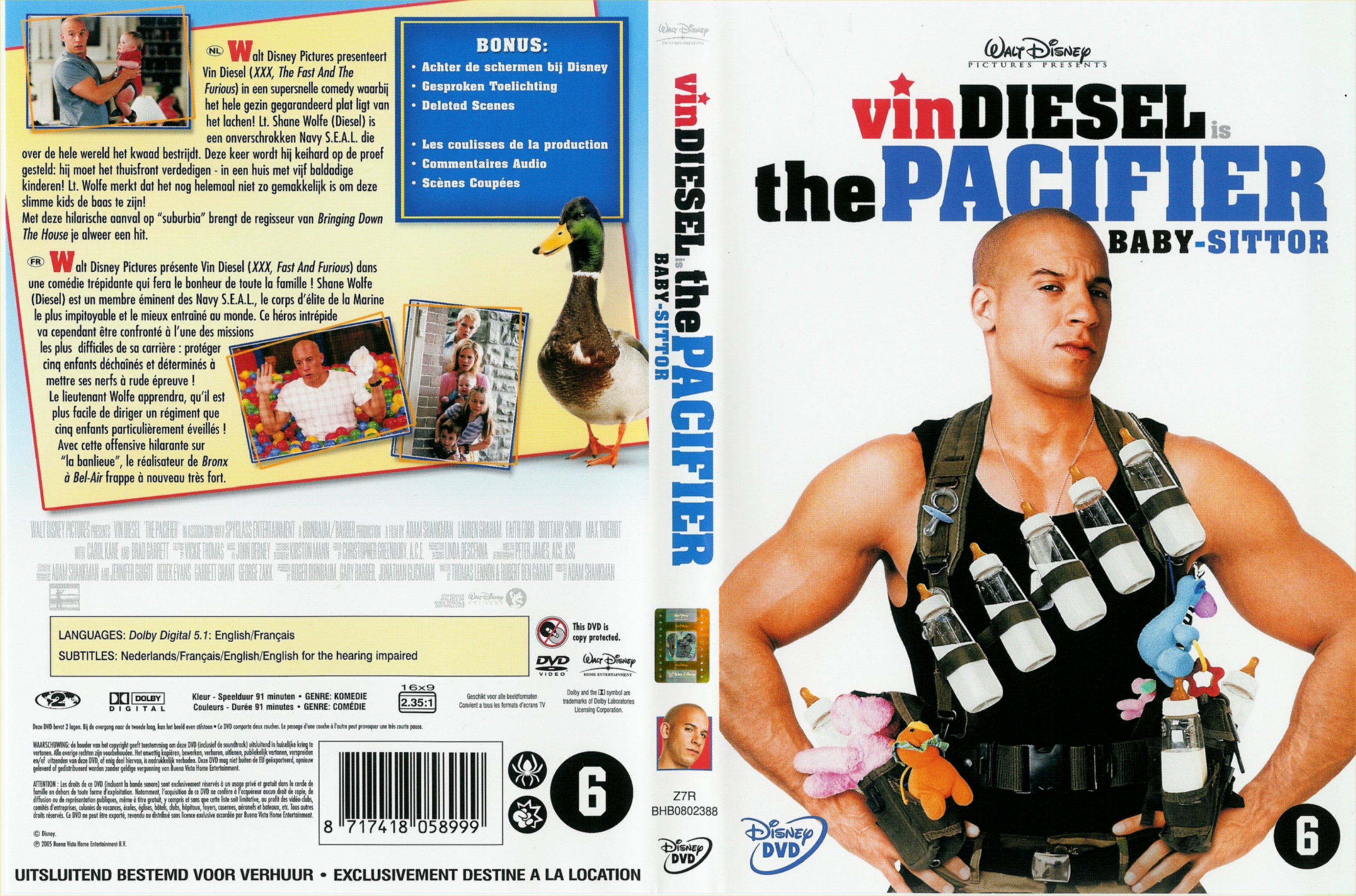 Jaquette DVD The pacifier - Baby-Sittor