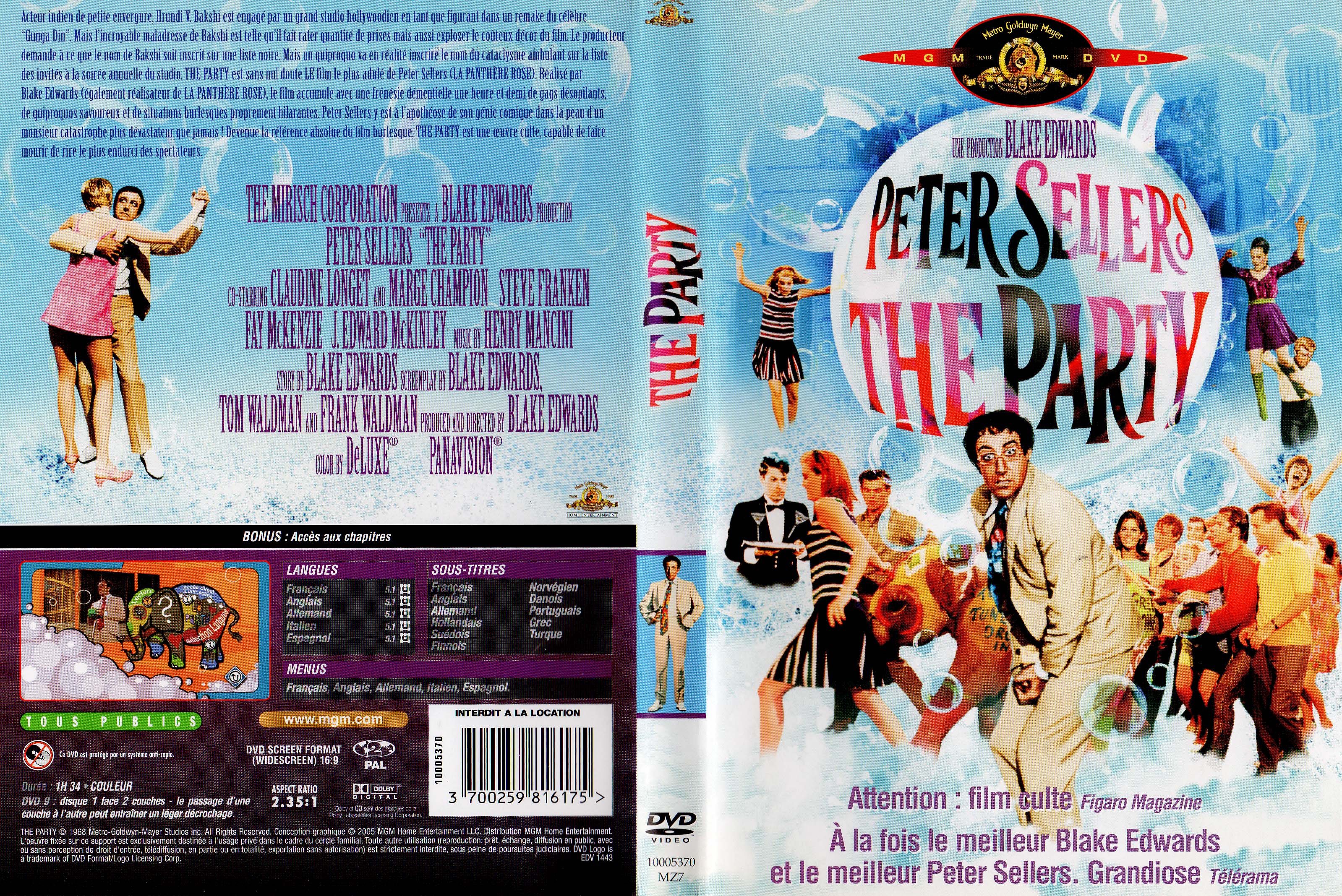 Jaquette DVD The party v2