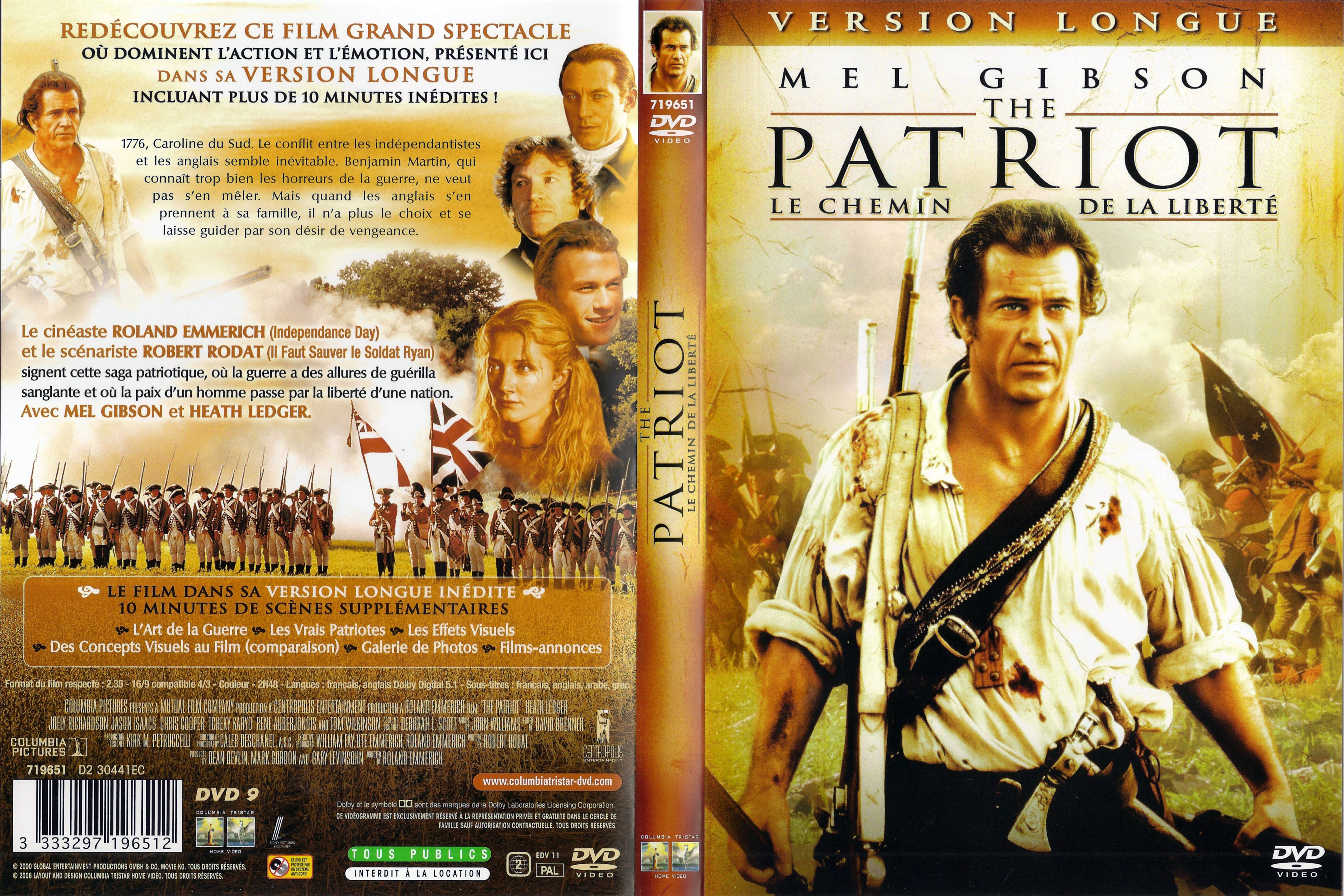 Jaquette DVD The patriot