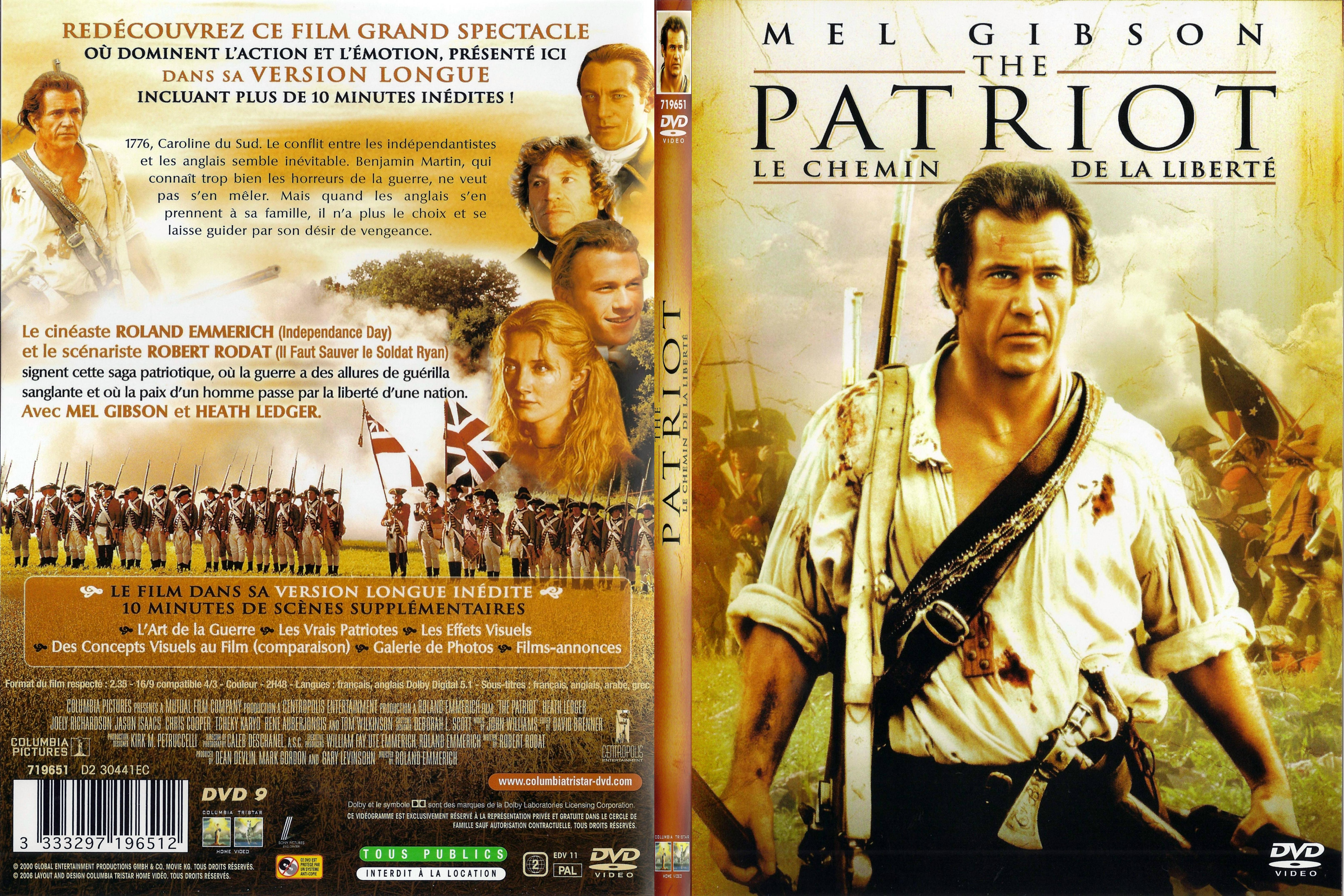 Jaquette DVD The patriot - SLIM
