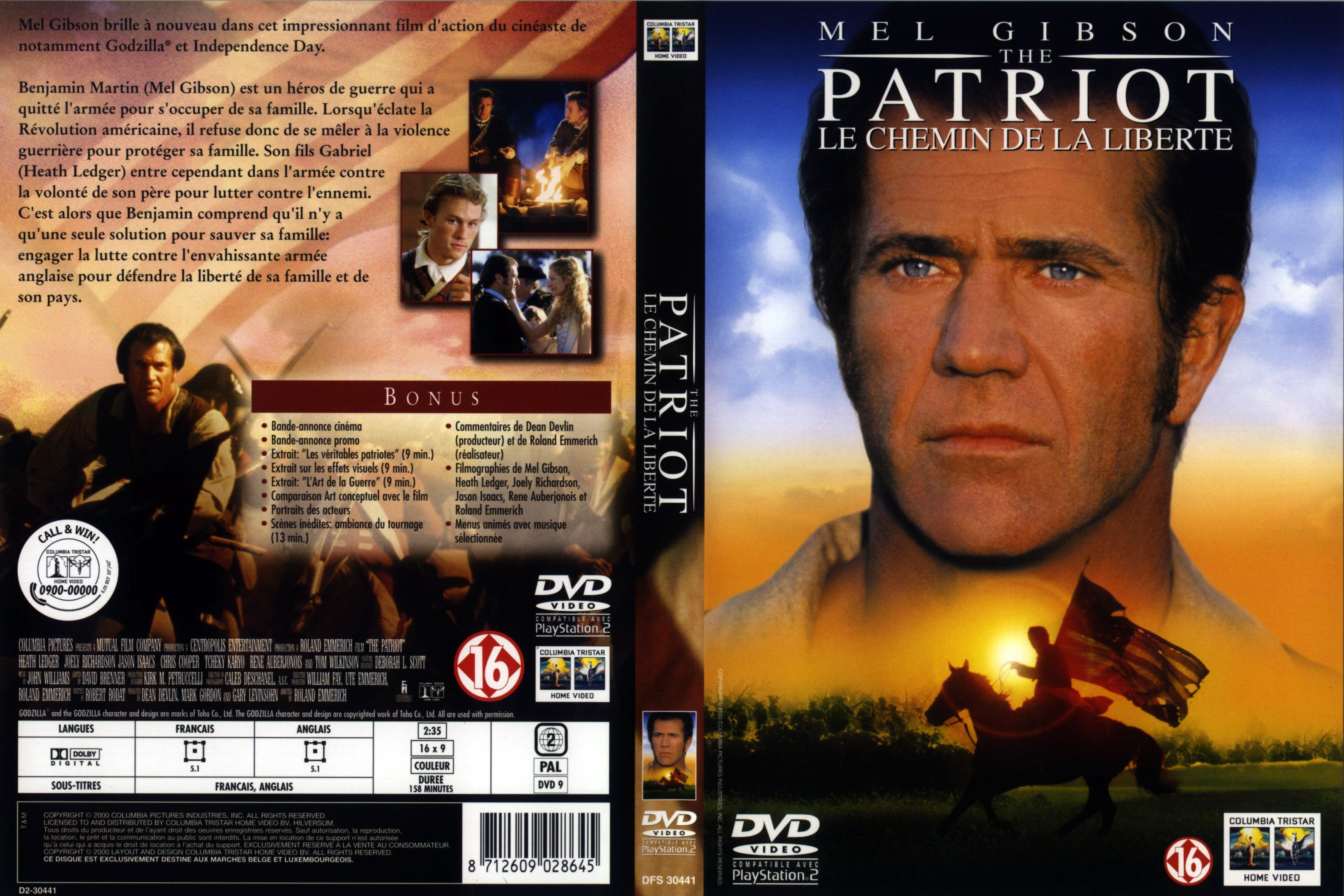 Jaquette DVD The patriot v2