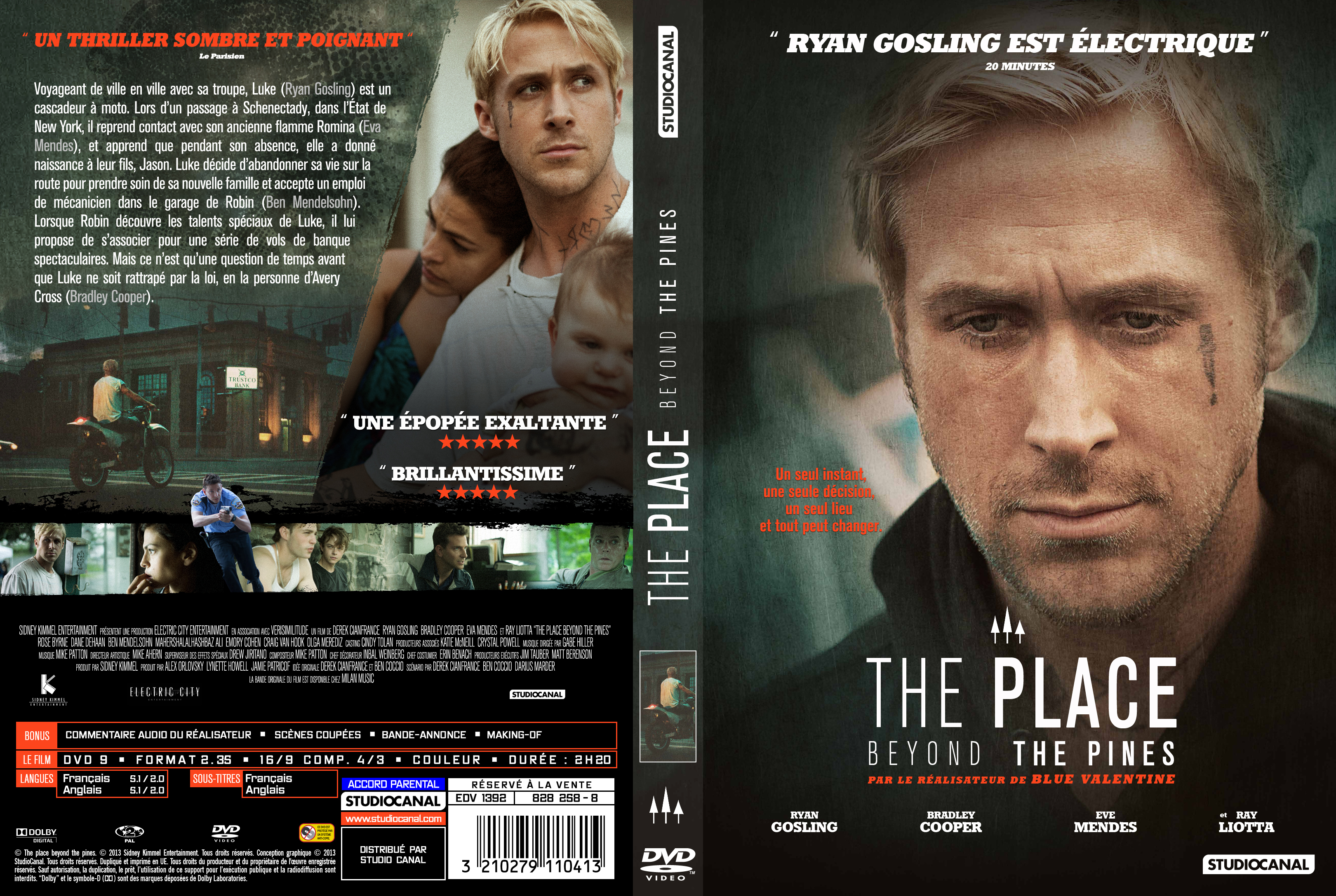 Jaquette DVD The place beyond the pines custom