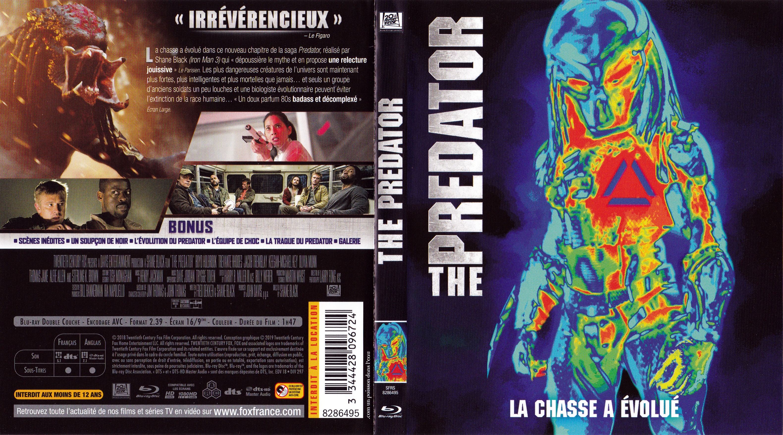 Jaquette DVD The predator (BLU-RAY)