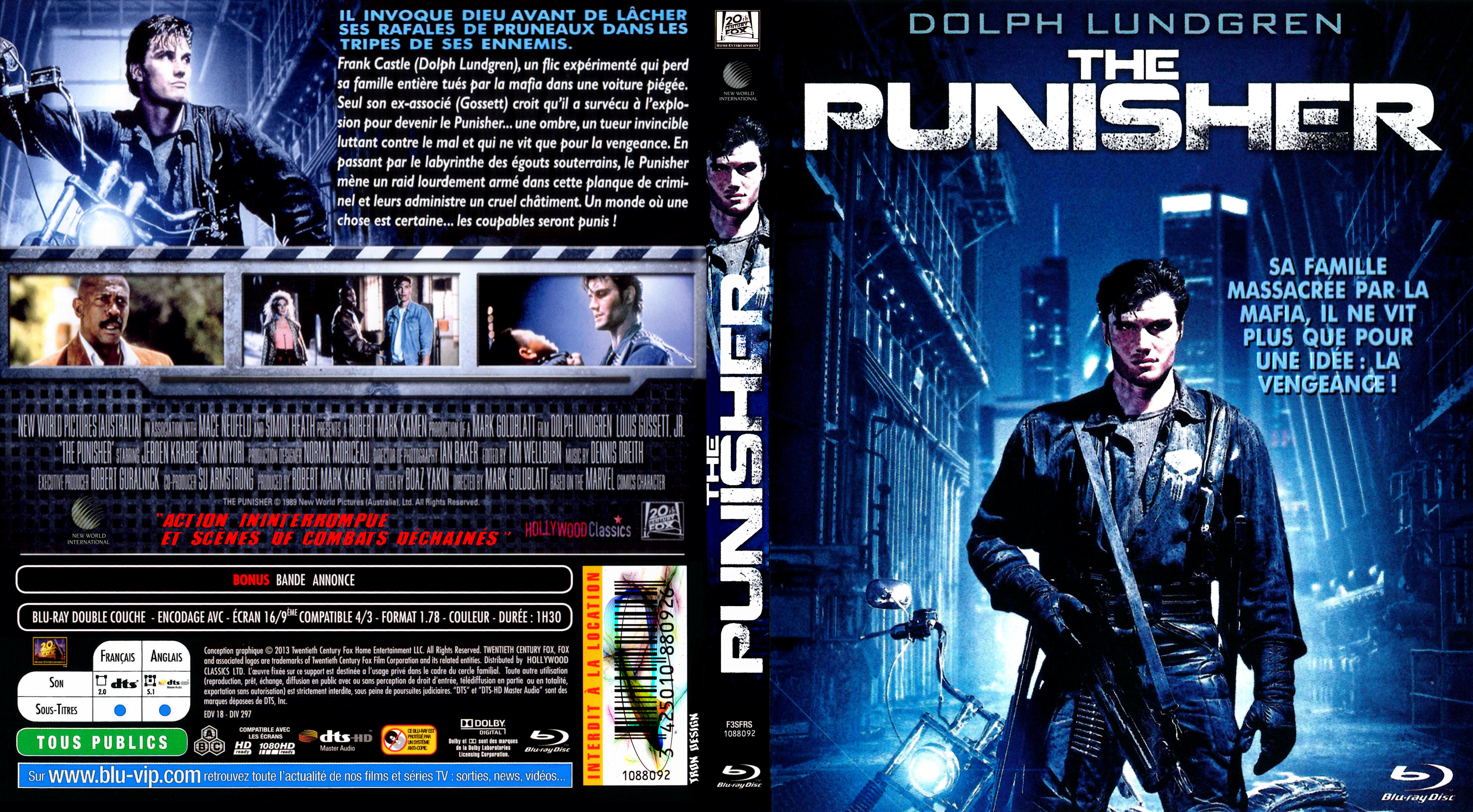 Jaquette DVD The punisher (1989) custom (BLU-RAY)