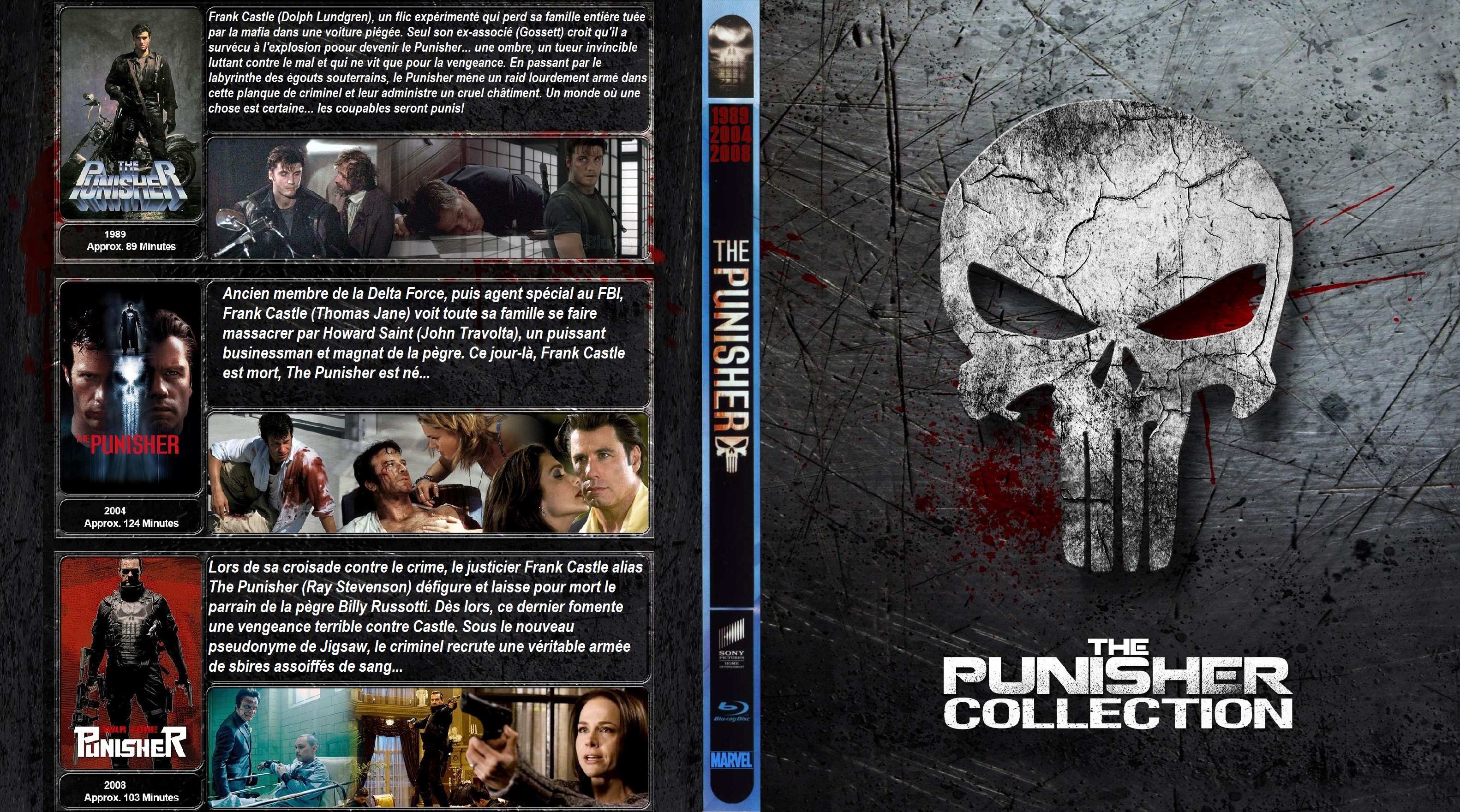 Jaquette DVD The punisher  Intgrale custom (BLU-RAY)