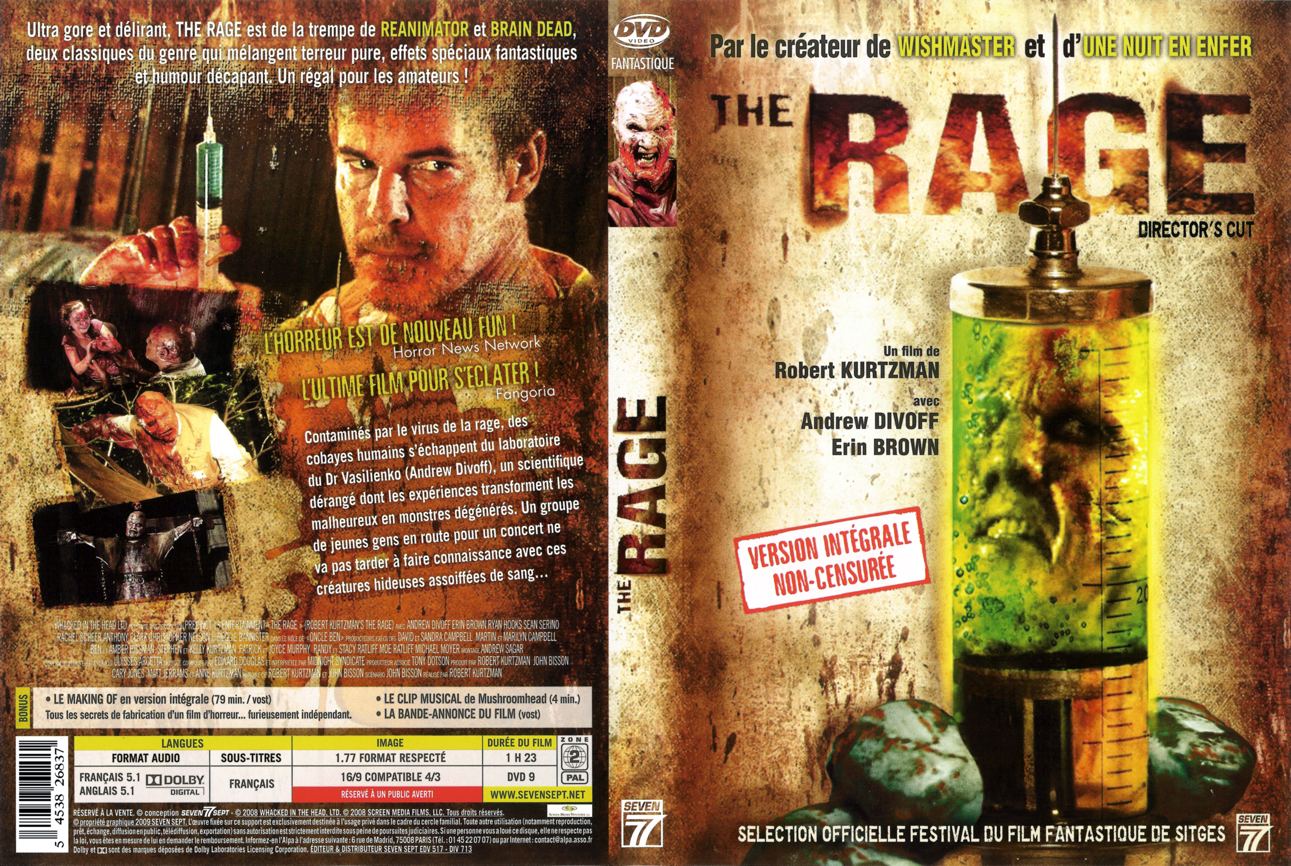 Jaquette DVD The rage
