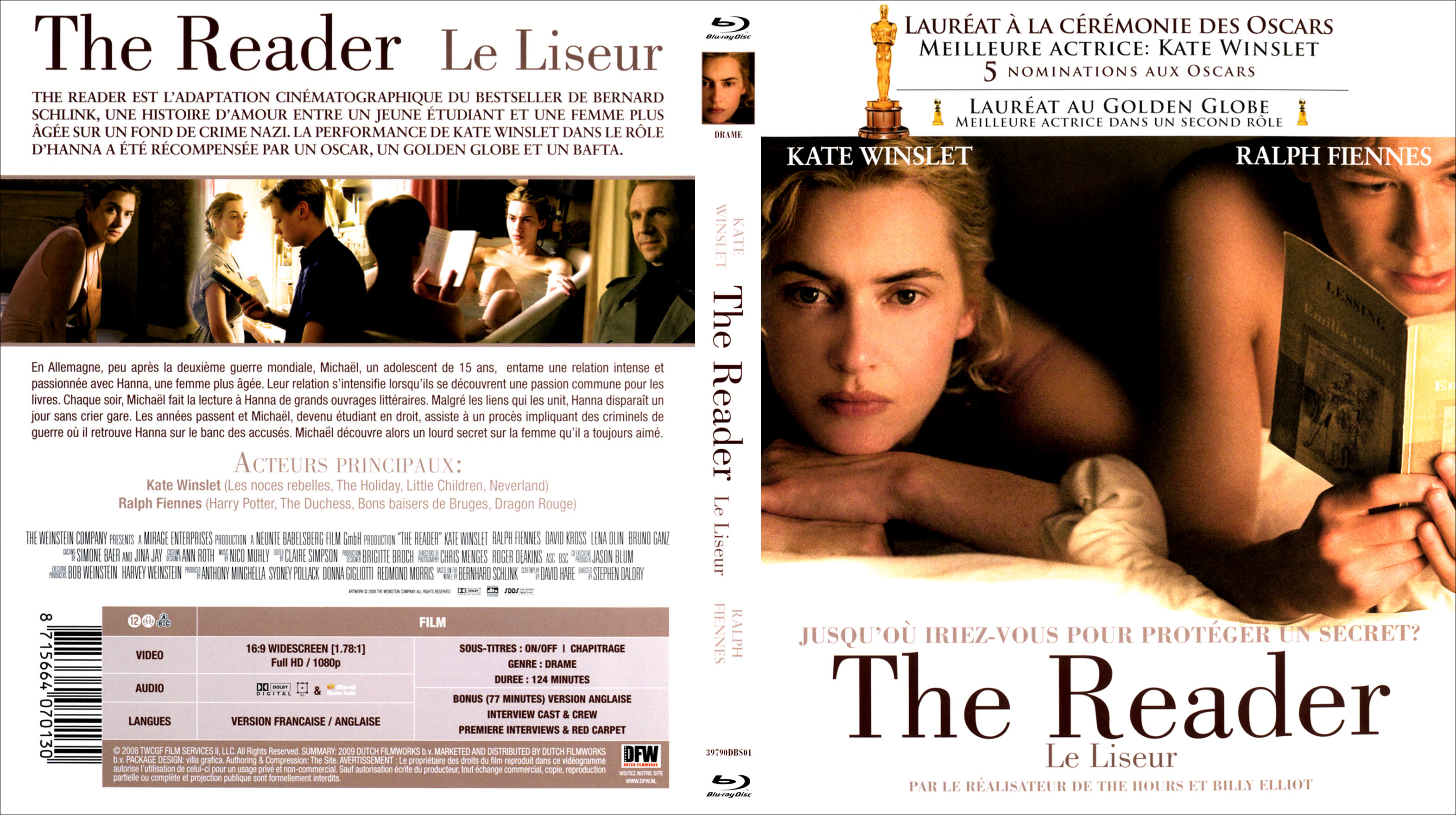 Jaquette DVD The reader (BLU-RAY)