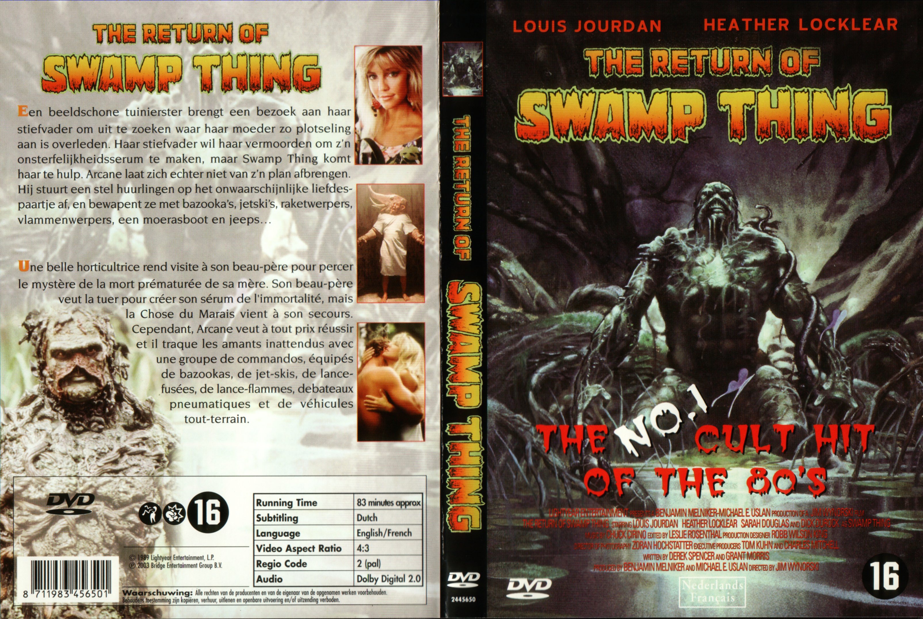 Jaquette DVD The return of swamp thing