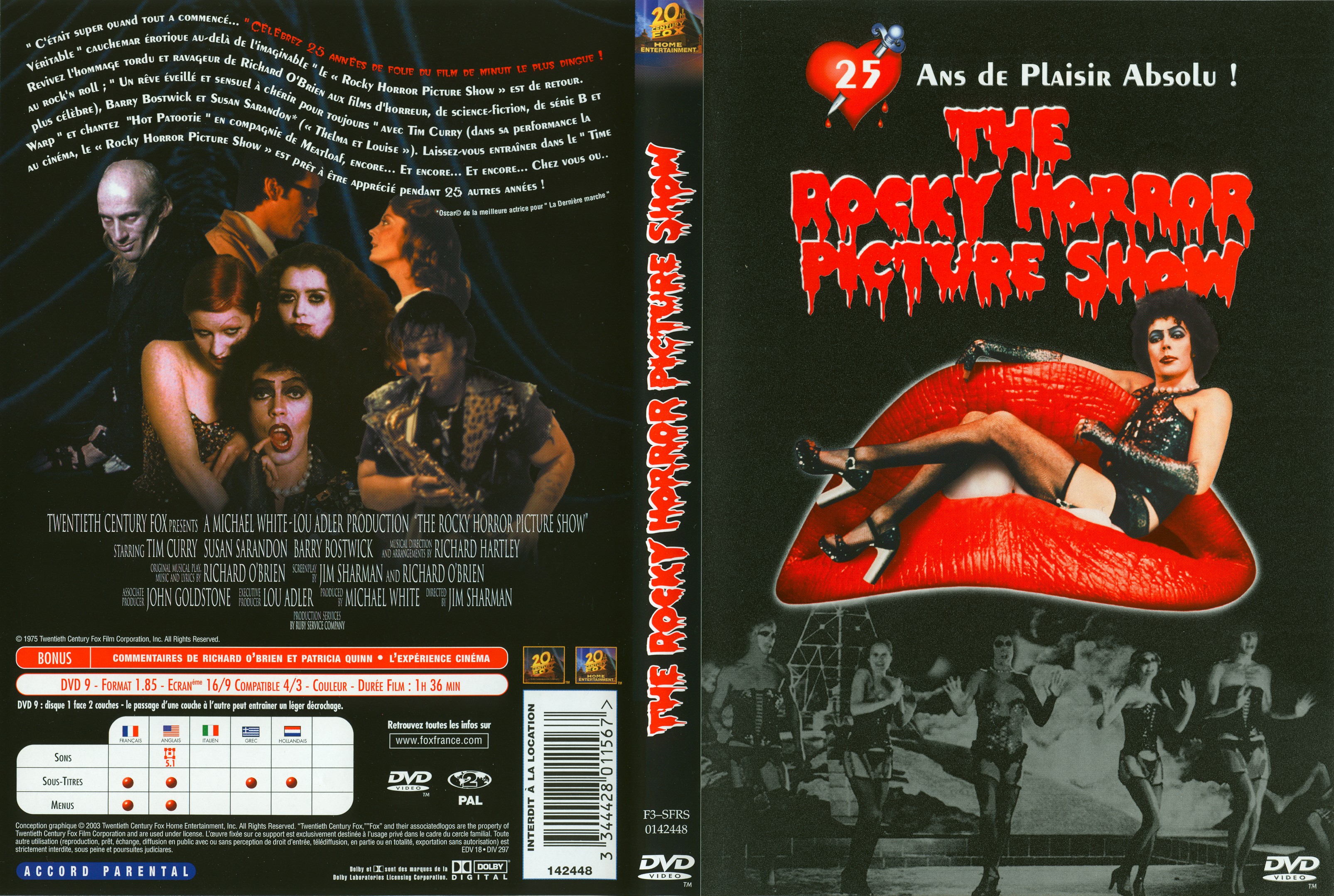 Jaquette DVD The rocky horror picture show