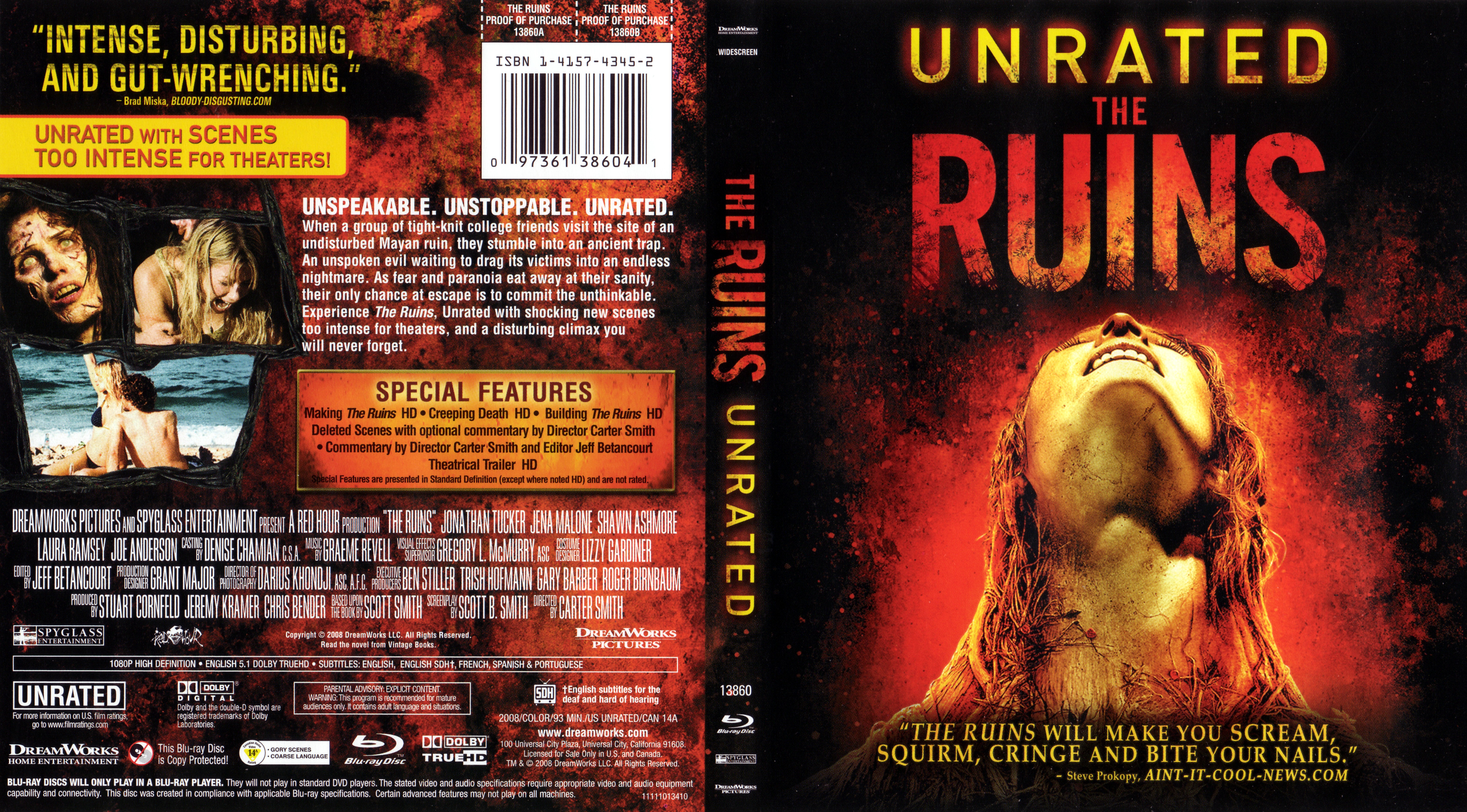 Jaquette DVD The ruins - Les ruines (Canadienne) (BLU-RAY)