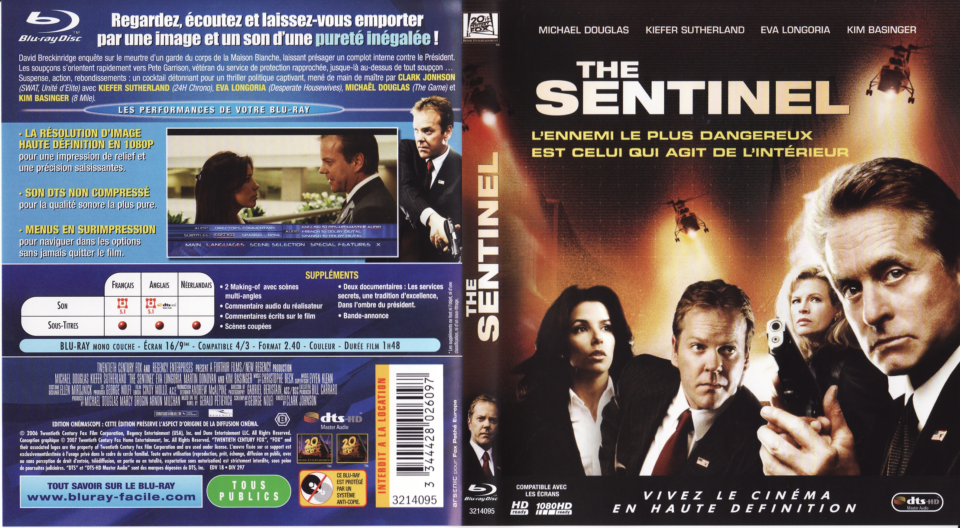 Jaquette DVD The sentinel (BLU-RAY)