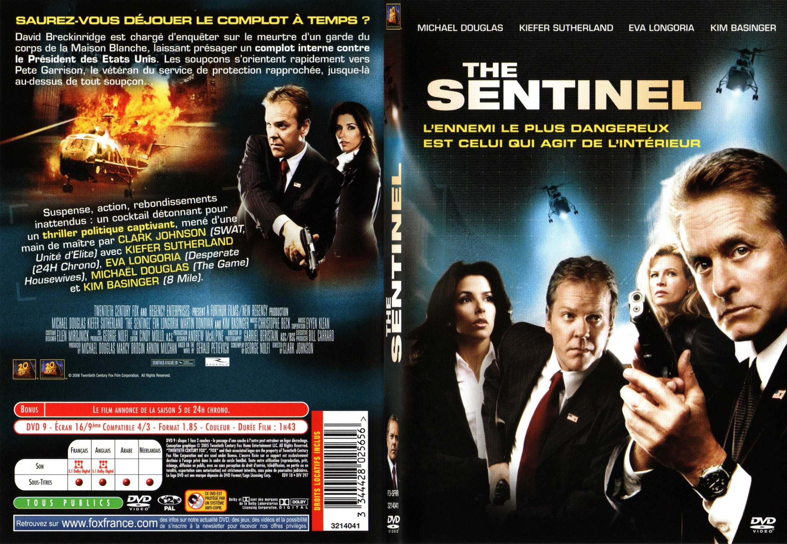 Jaquette DVD The sentinel - SLIM