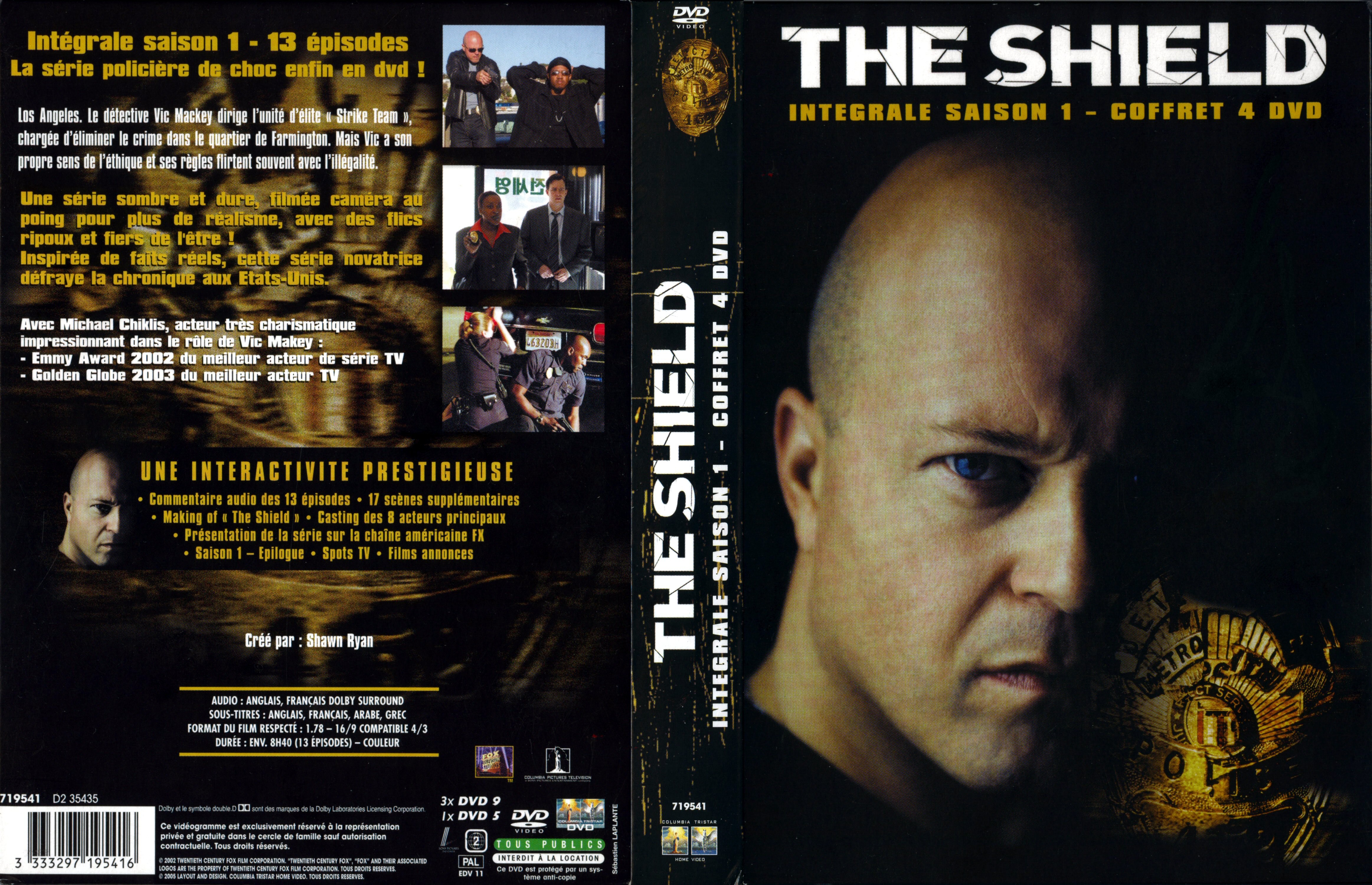 Jaquette DVD The shield Saison 1 COFFRET