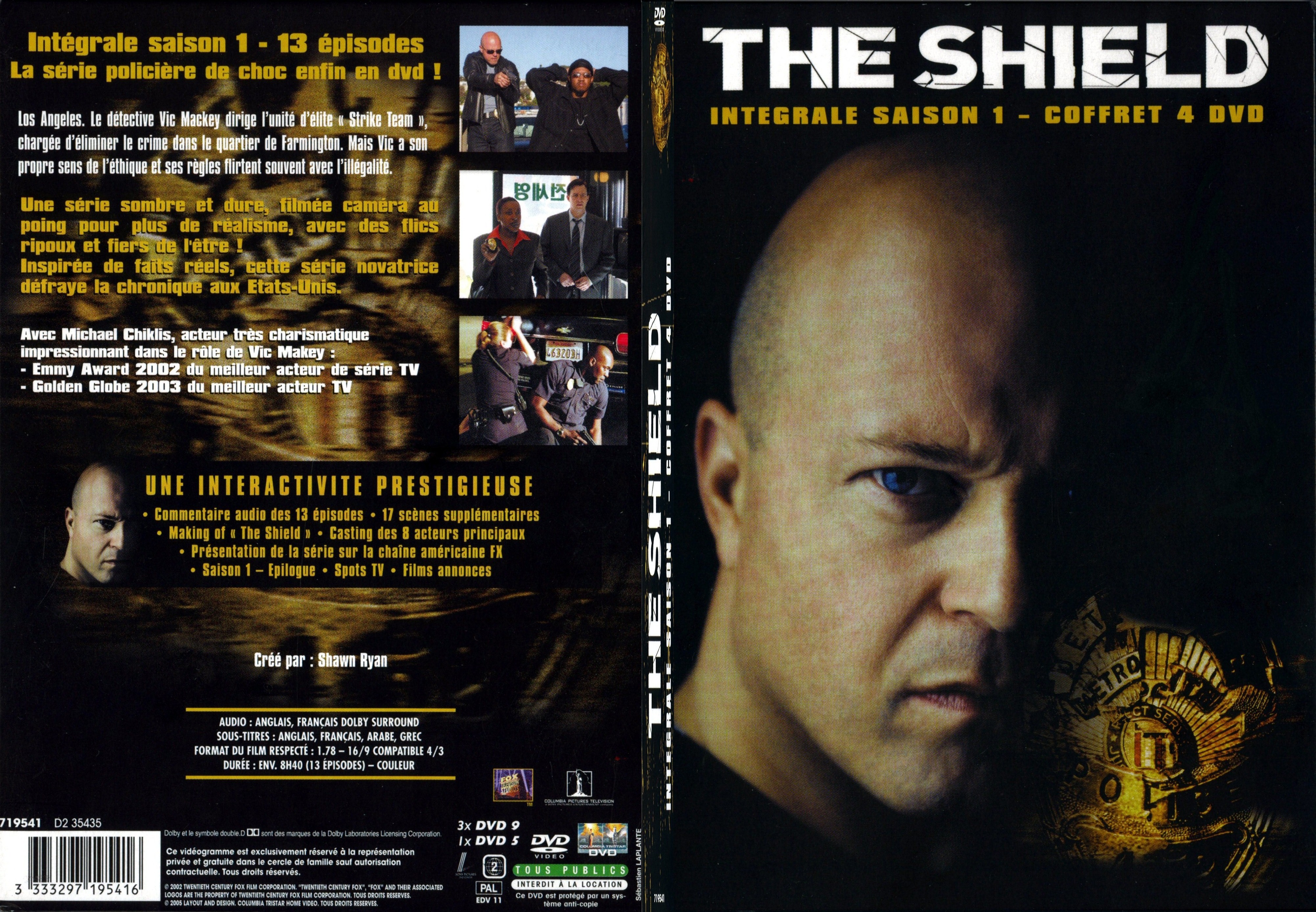 Jaquette DVD The shield Saison 1 - SLIM