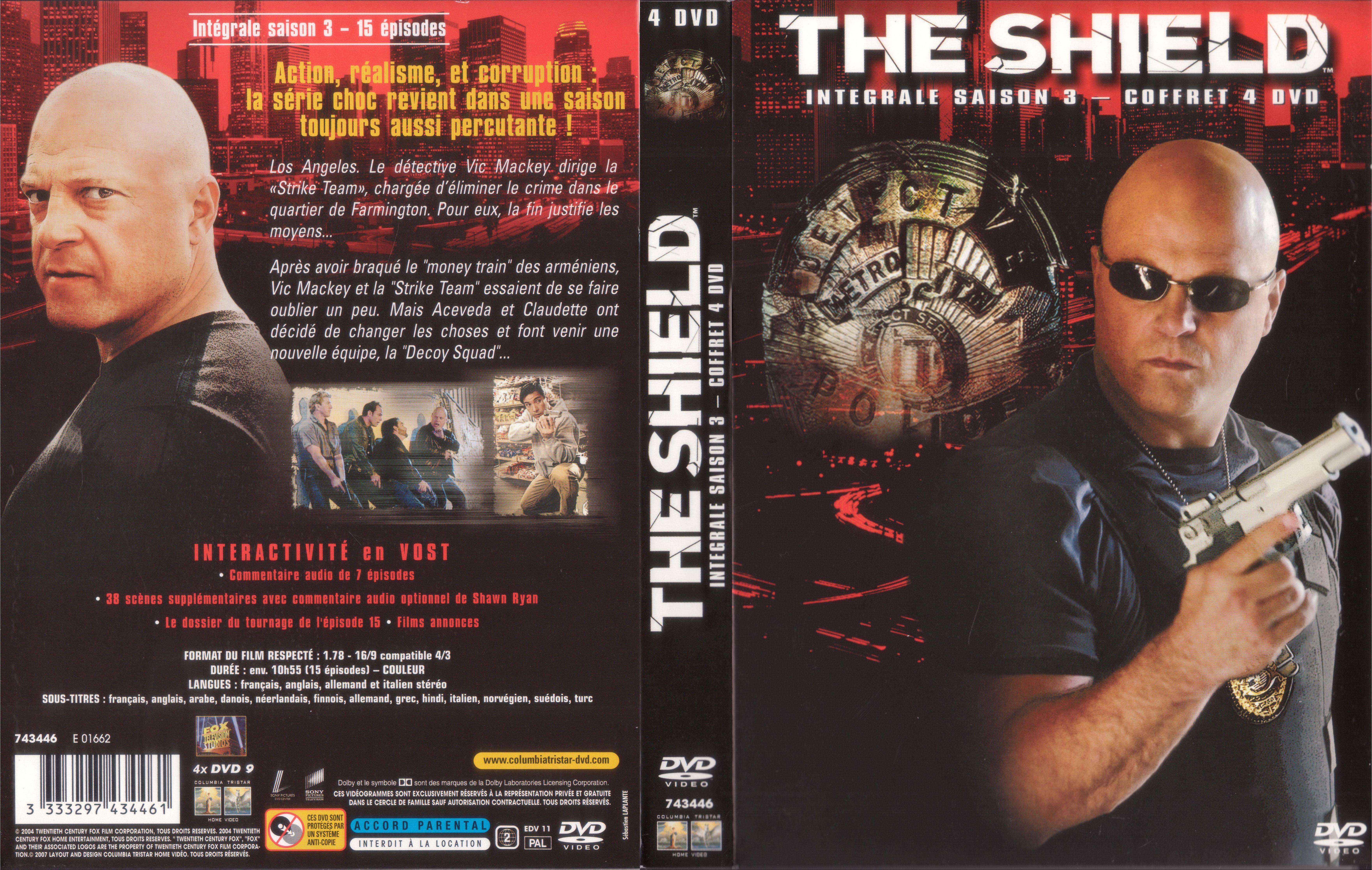 Jaquette DVD The shield Saison 3 COFFRET