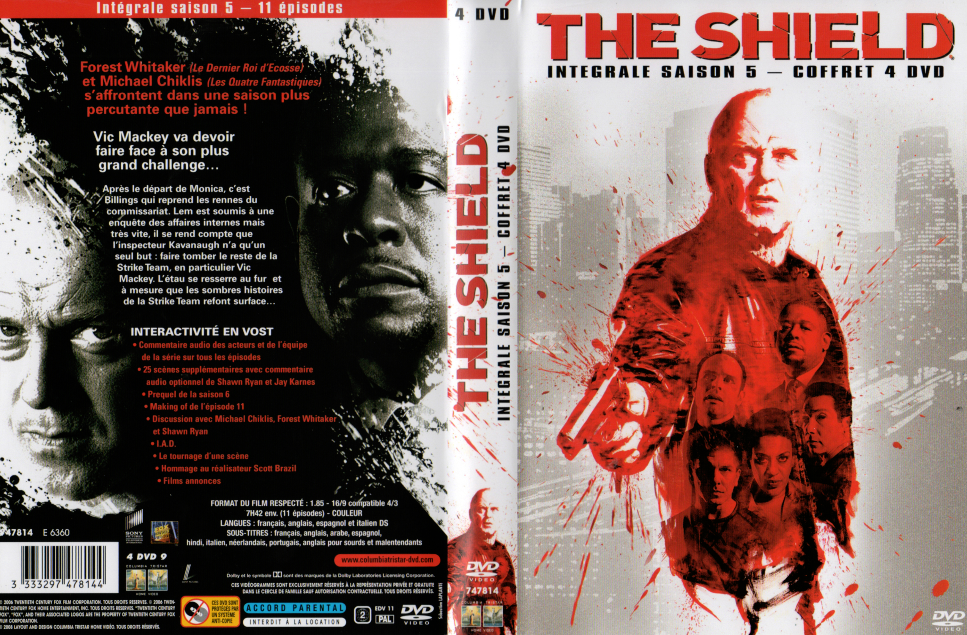 Jaquette DVD The shield Saison 5 COFFRET