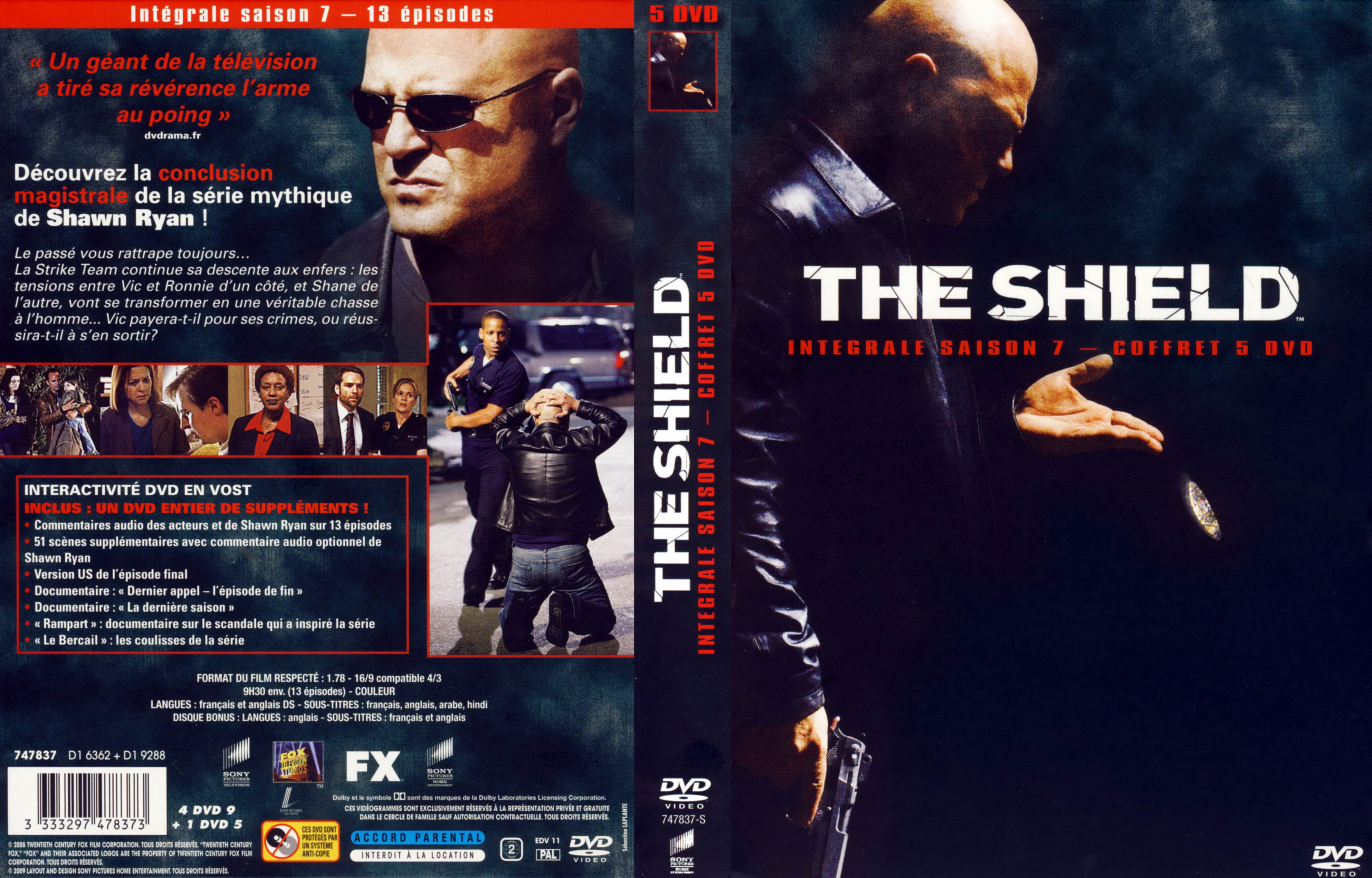 Jaquette DVD The shield Saison 7 COFFRET