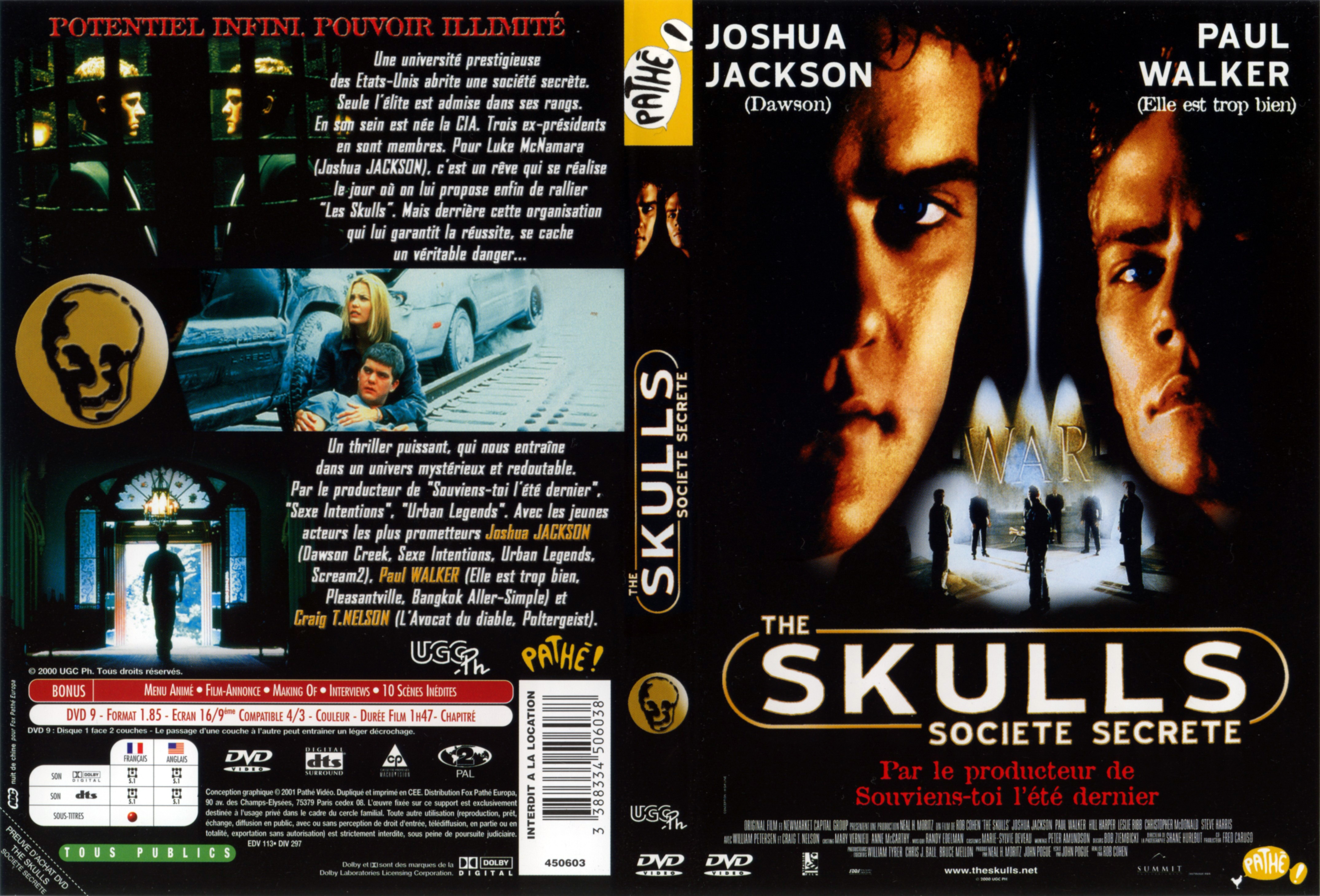 Jaquette DVD The skulls