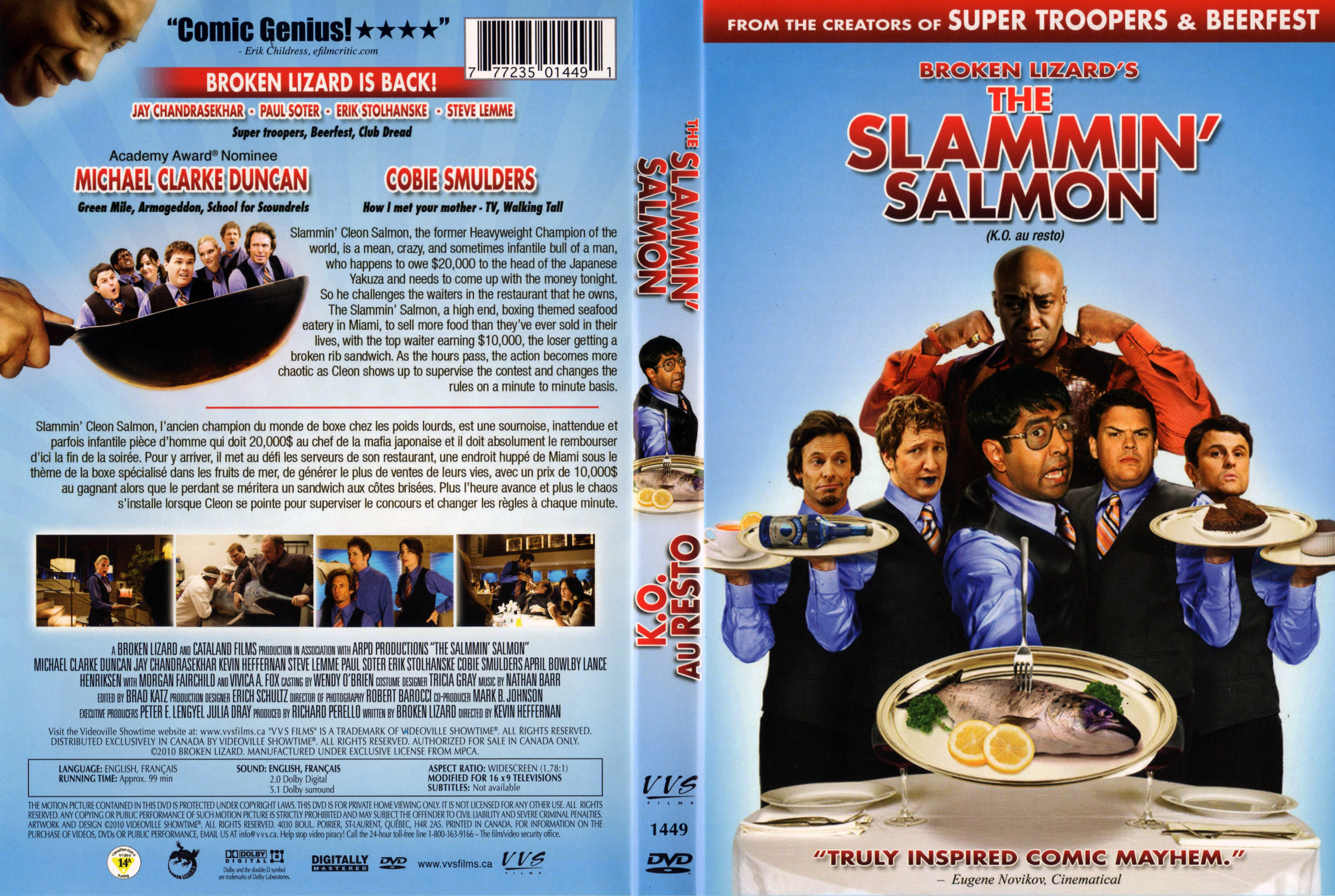 Jaquette DVD The slammin salmon - KO au resto (Canadienne)