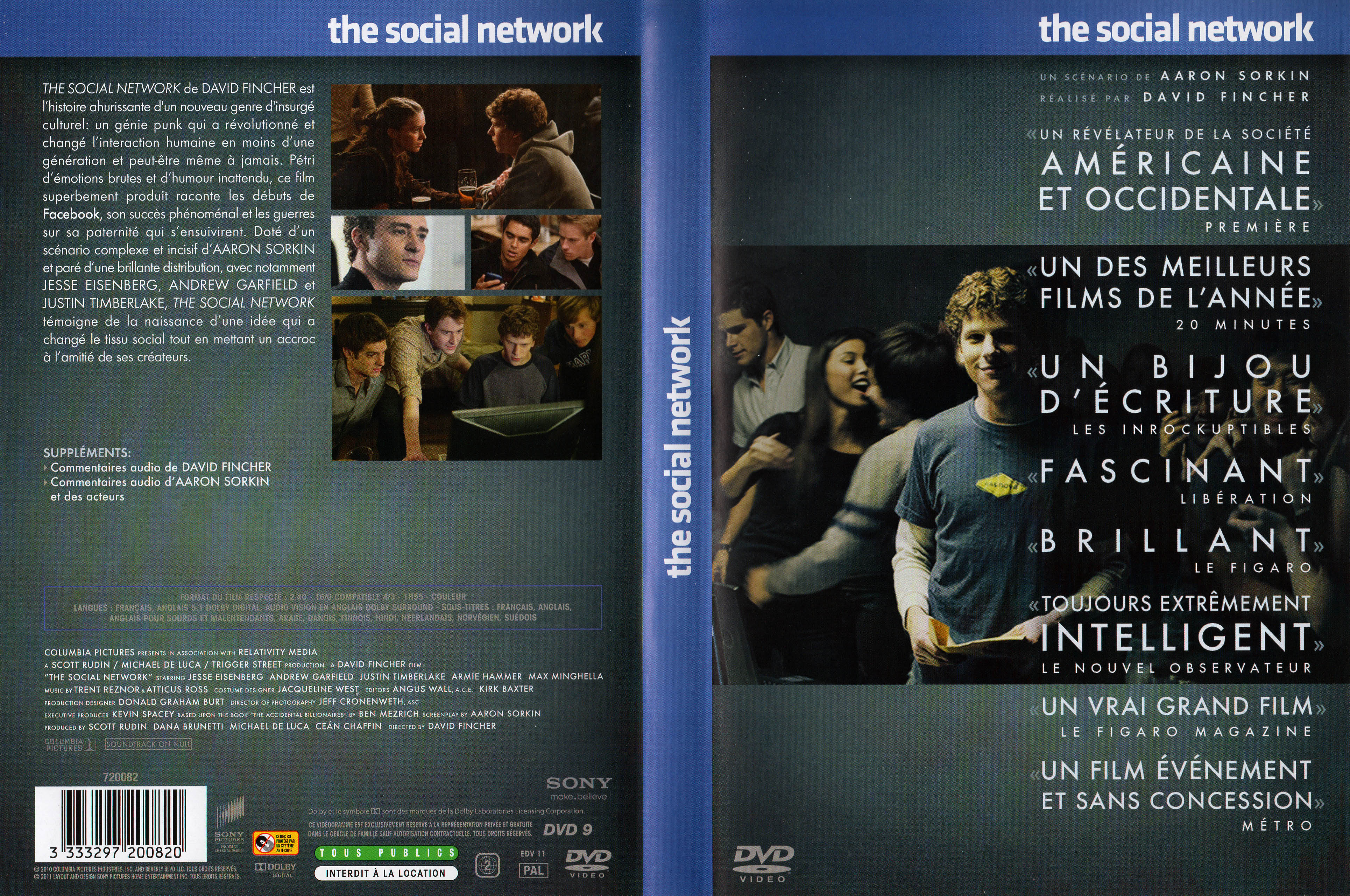 Jaquette DVD The social network