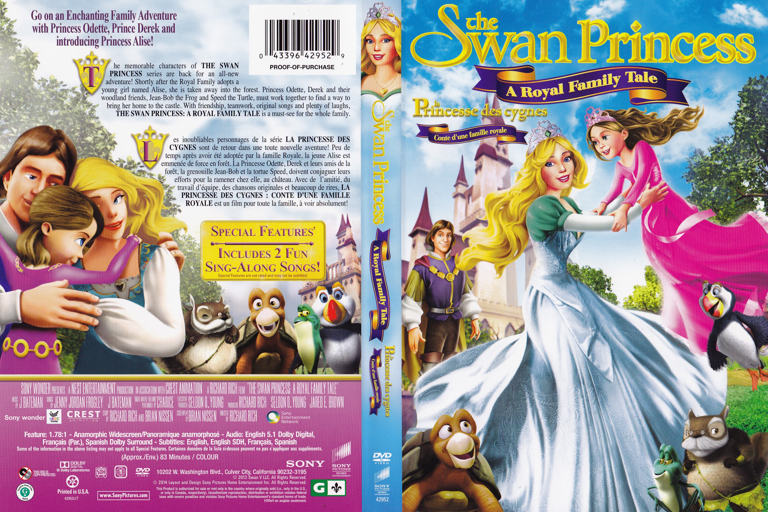 Jaquette DVD The swan princess  (2013) - La princesse des cygnes (Canadienne)