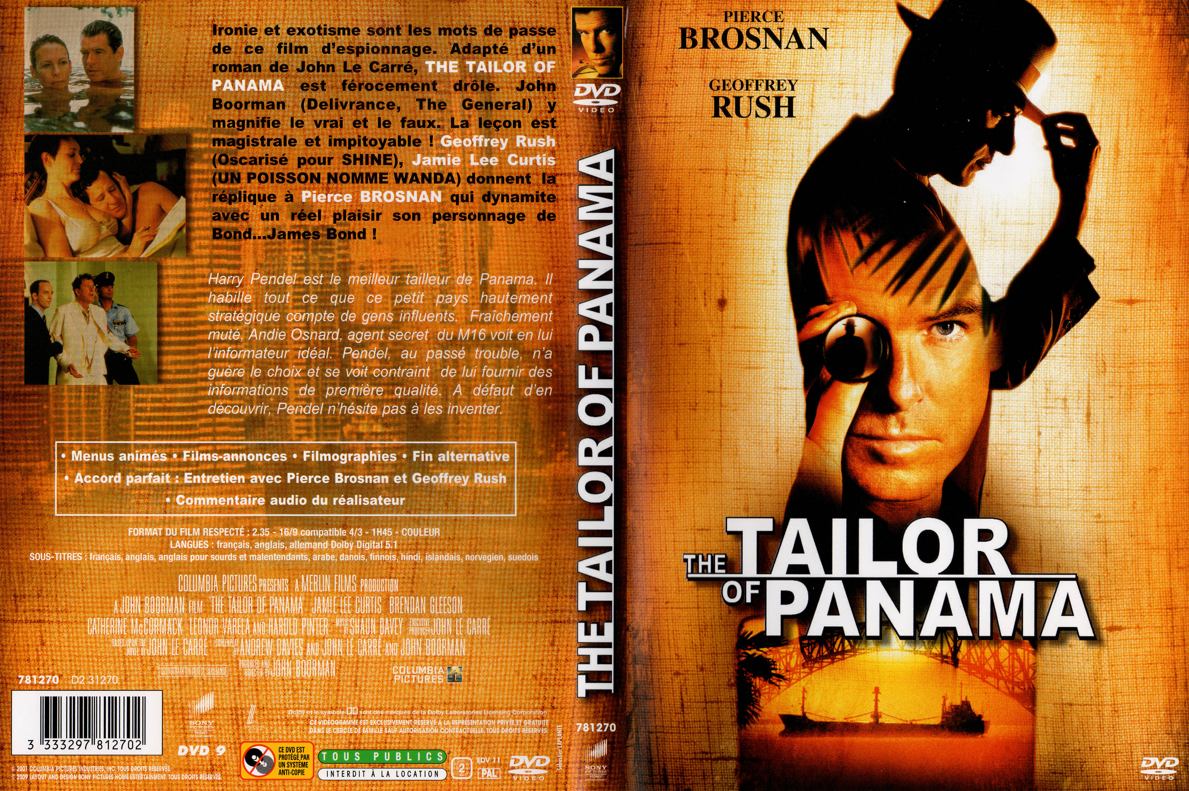 Jaquette DVD The tailor of Panama