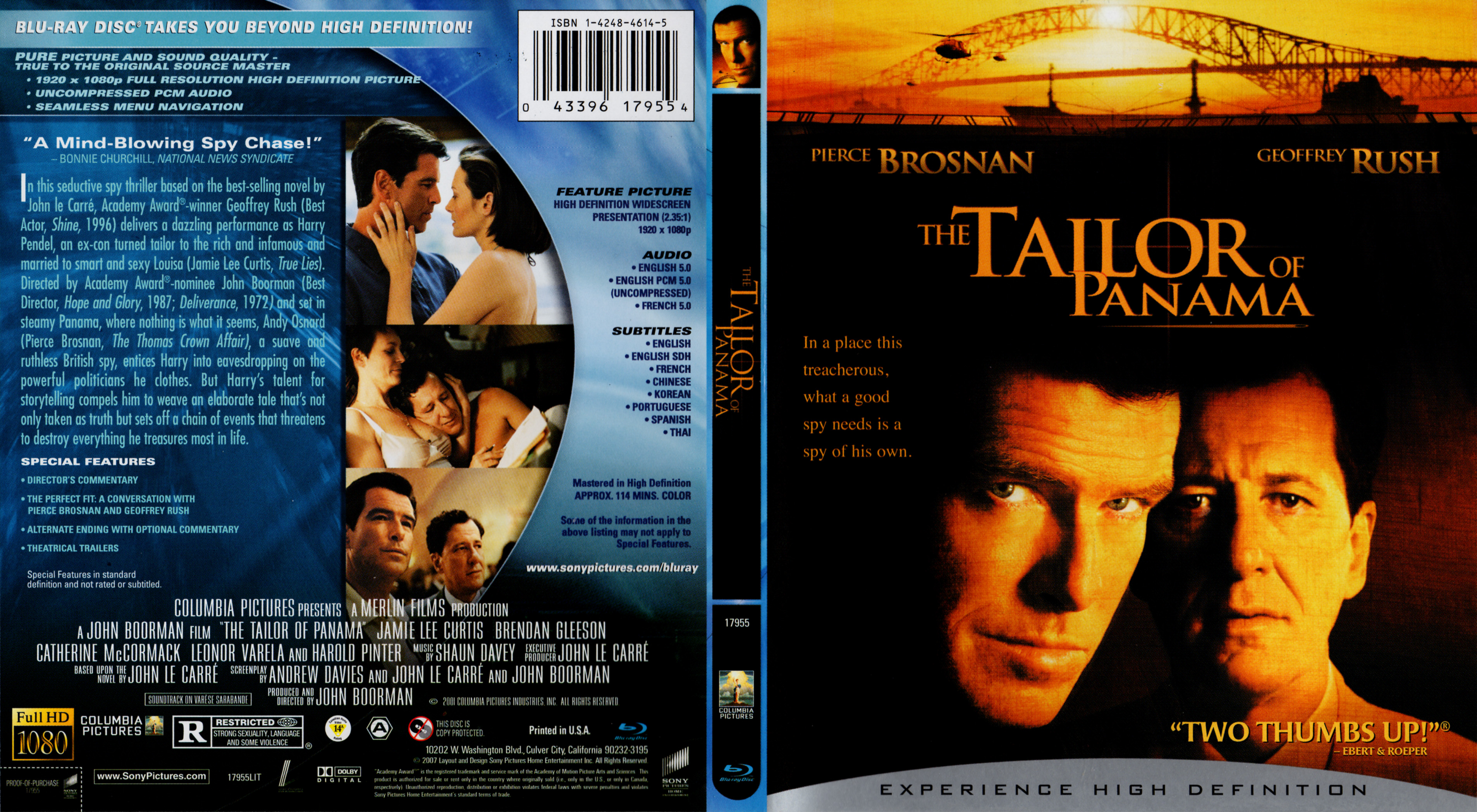 Jaquette DVD The tailor of Panama - Le tailleur de panama (Canadienne) (BLU-RAY)