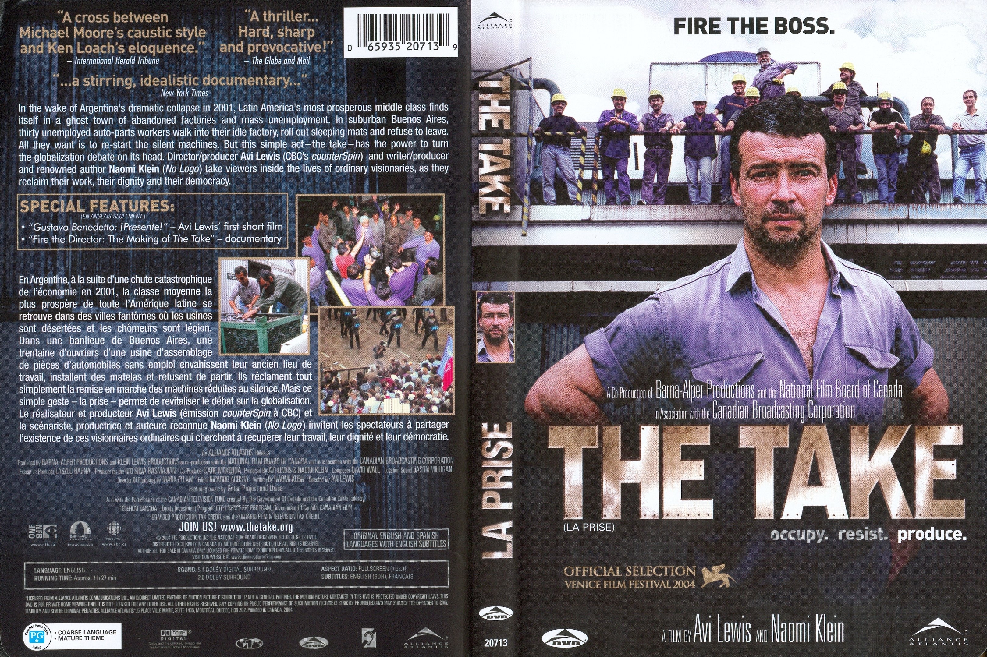 Jaquette DVD The take