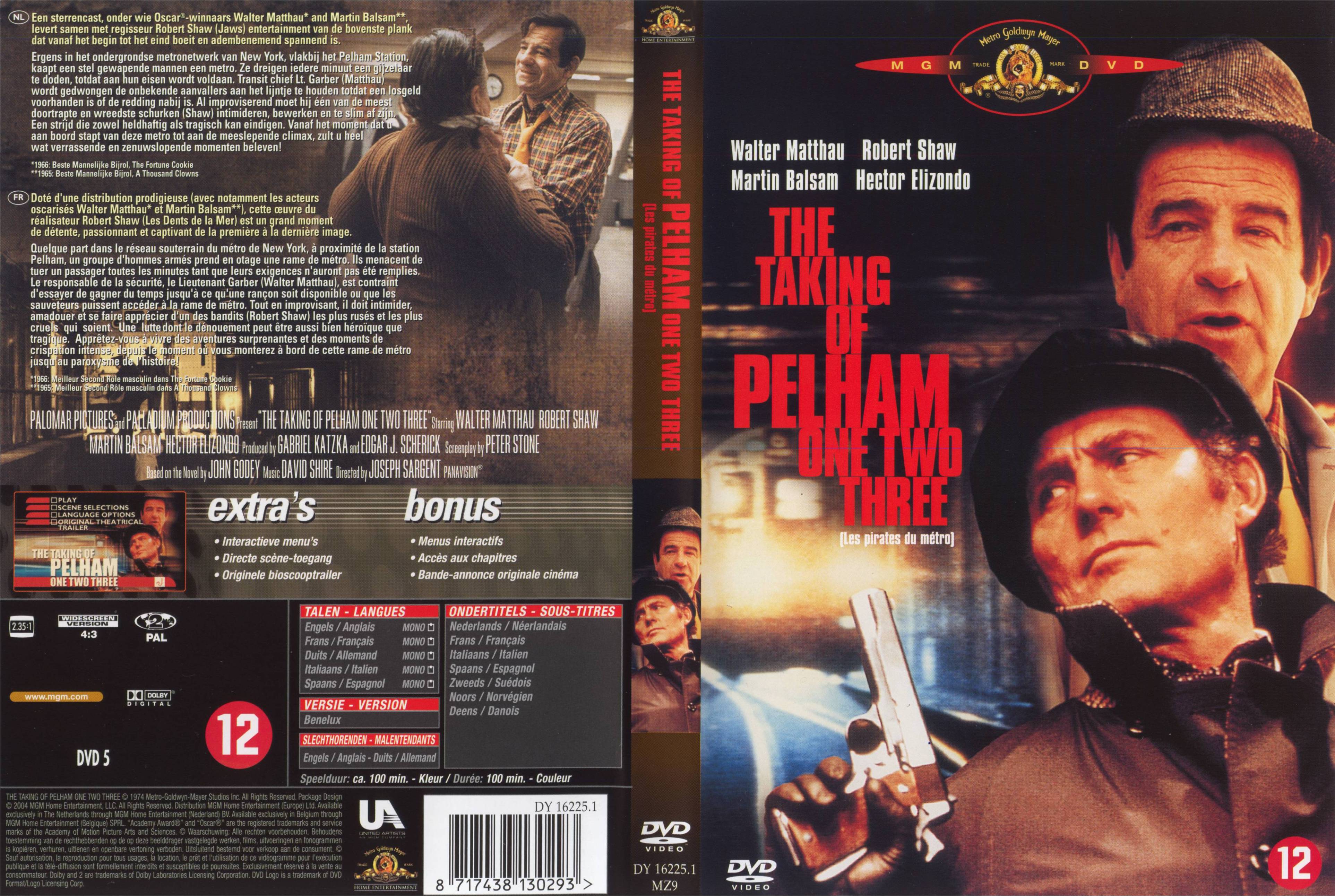 Jaquette DVD The taking of pelham - Les pirates du mtro