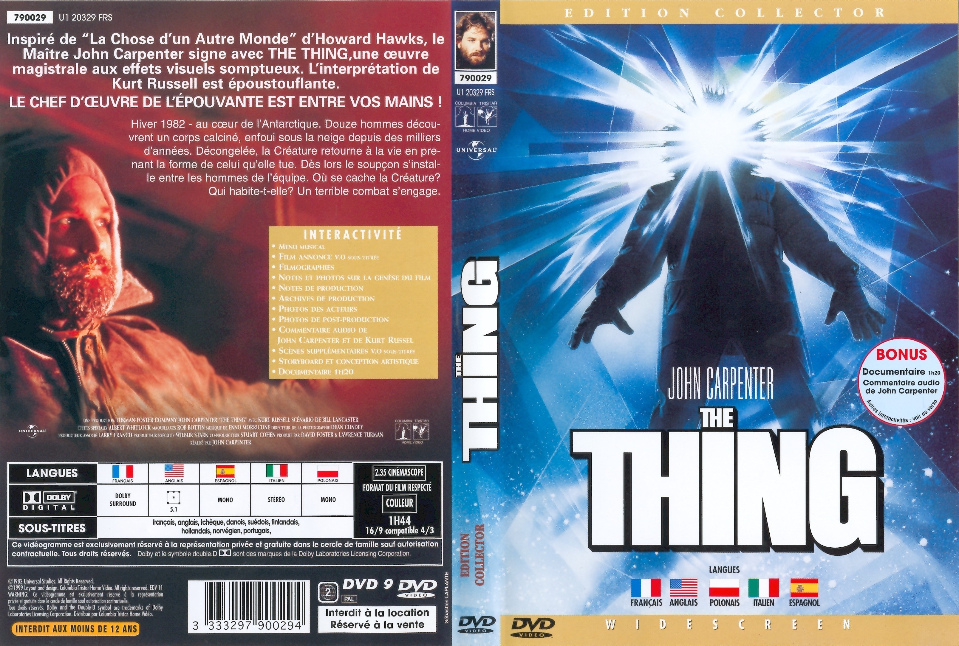 Jaquette DVD The thing