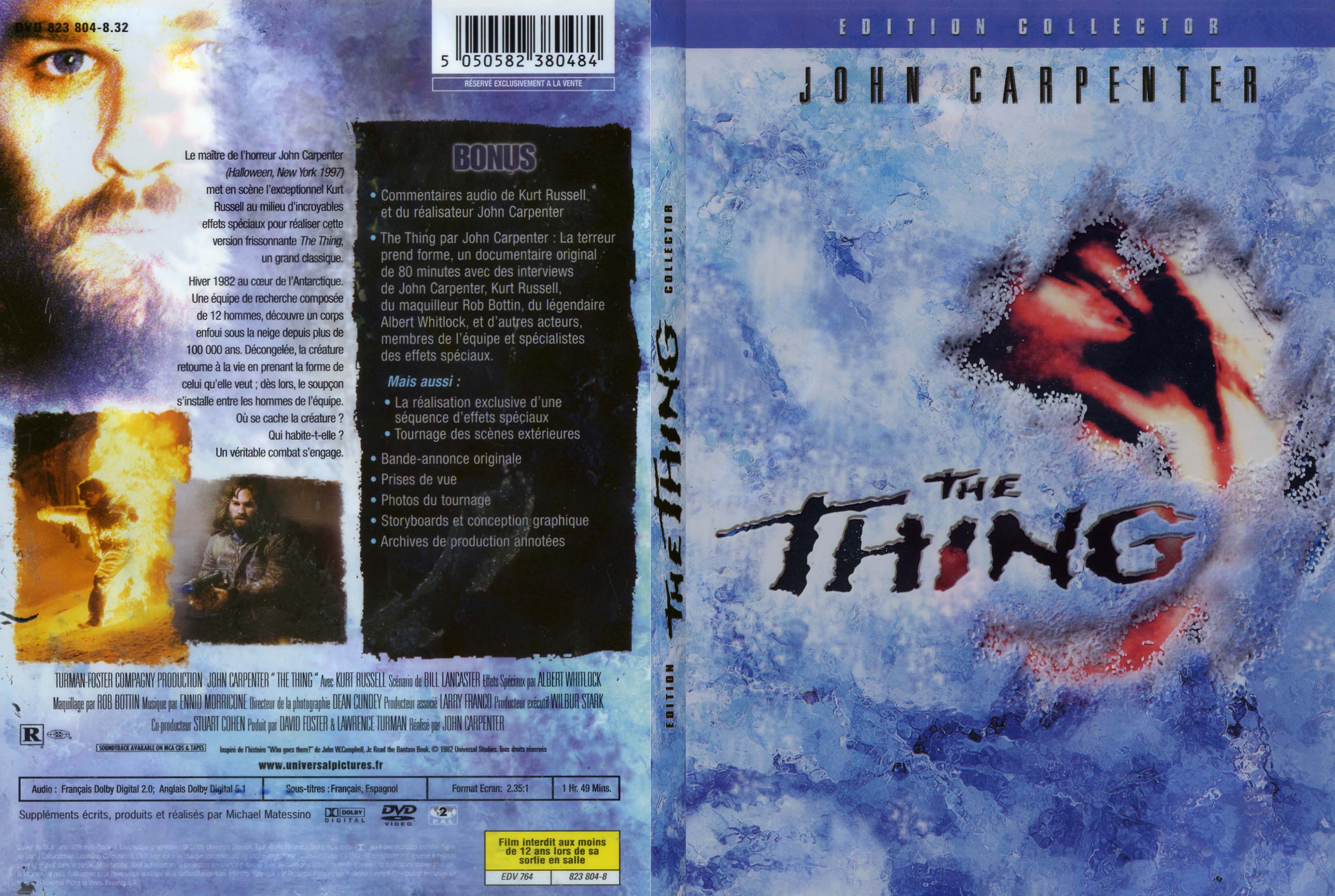 Jaquette DVD The thing - SLIM