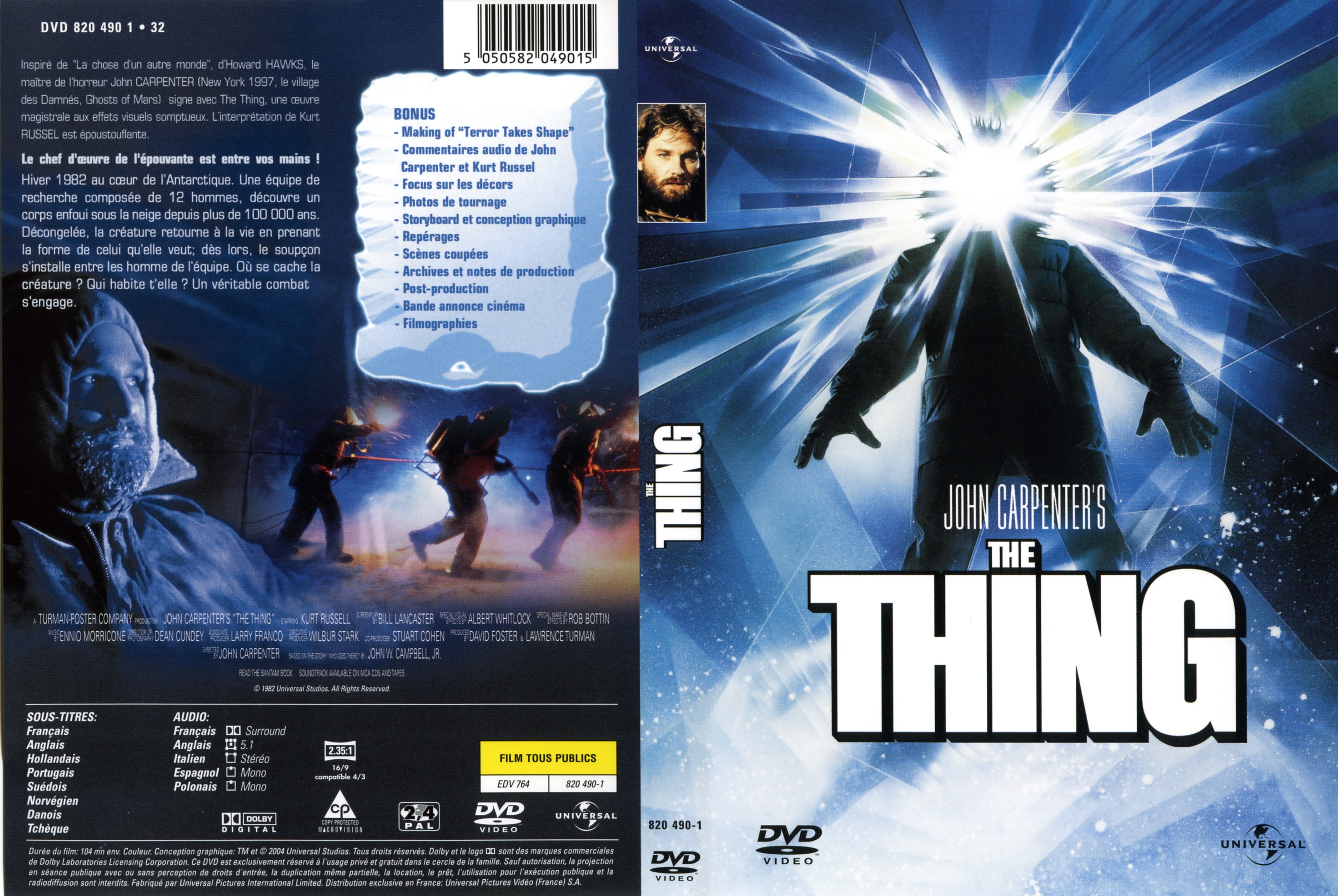 Jaquette DVD The thing v3
