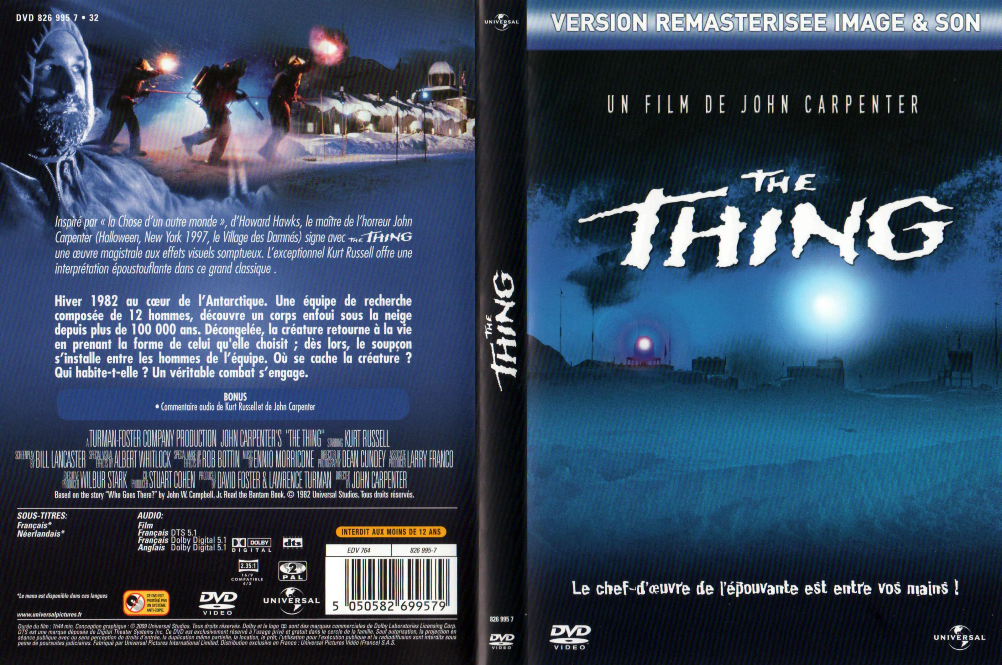 Jaquette DVD The thing v5