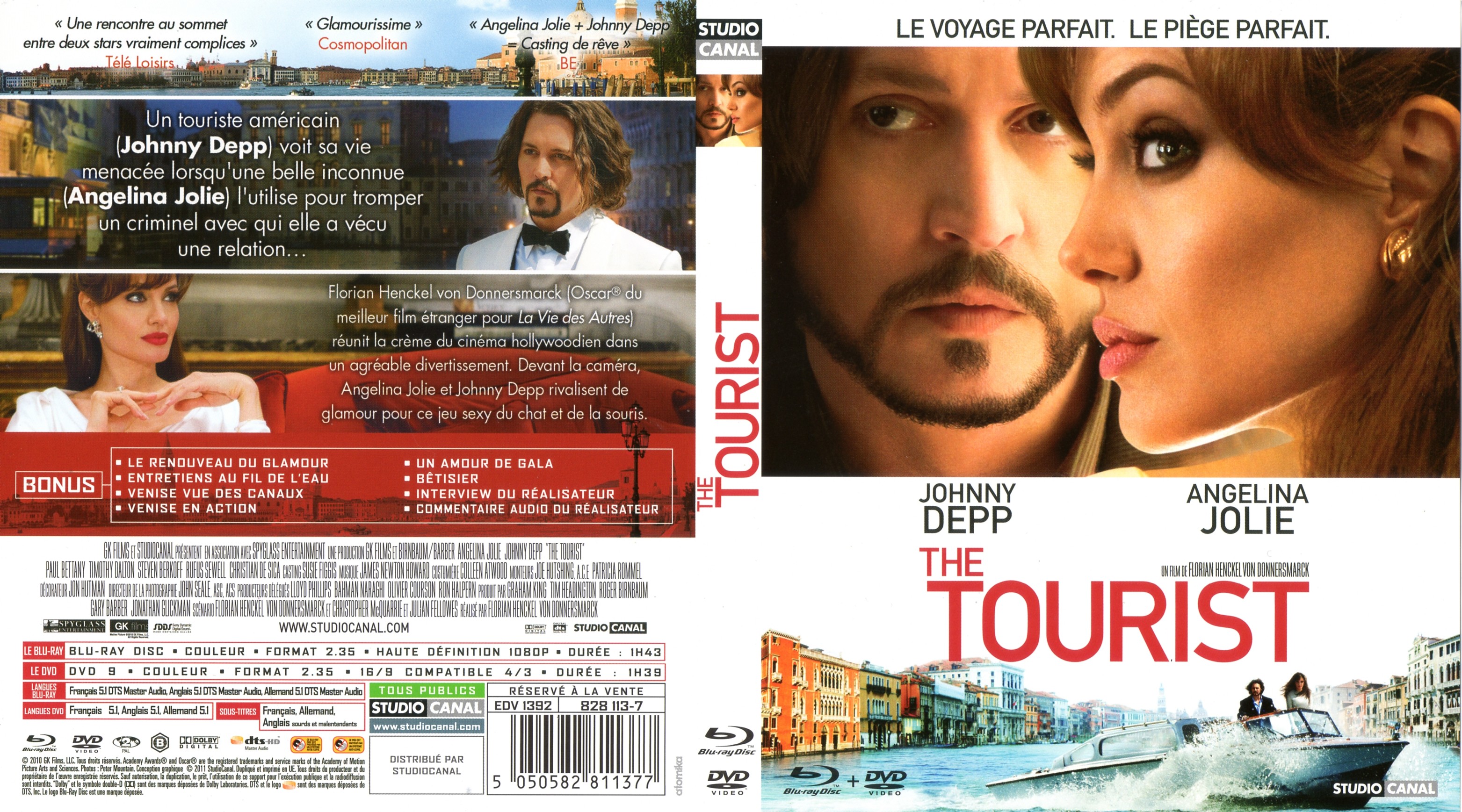 Jaquette DVD The tourist (BLU-RAY)
