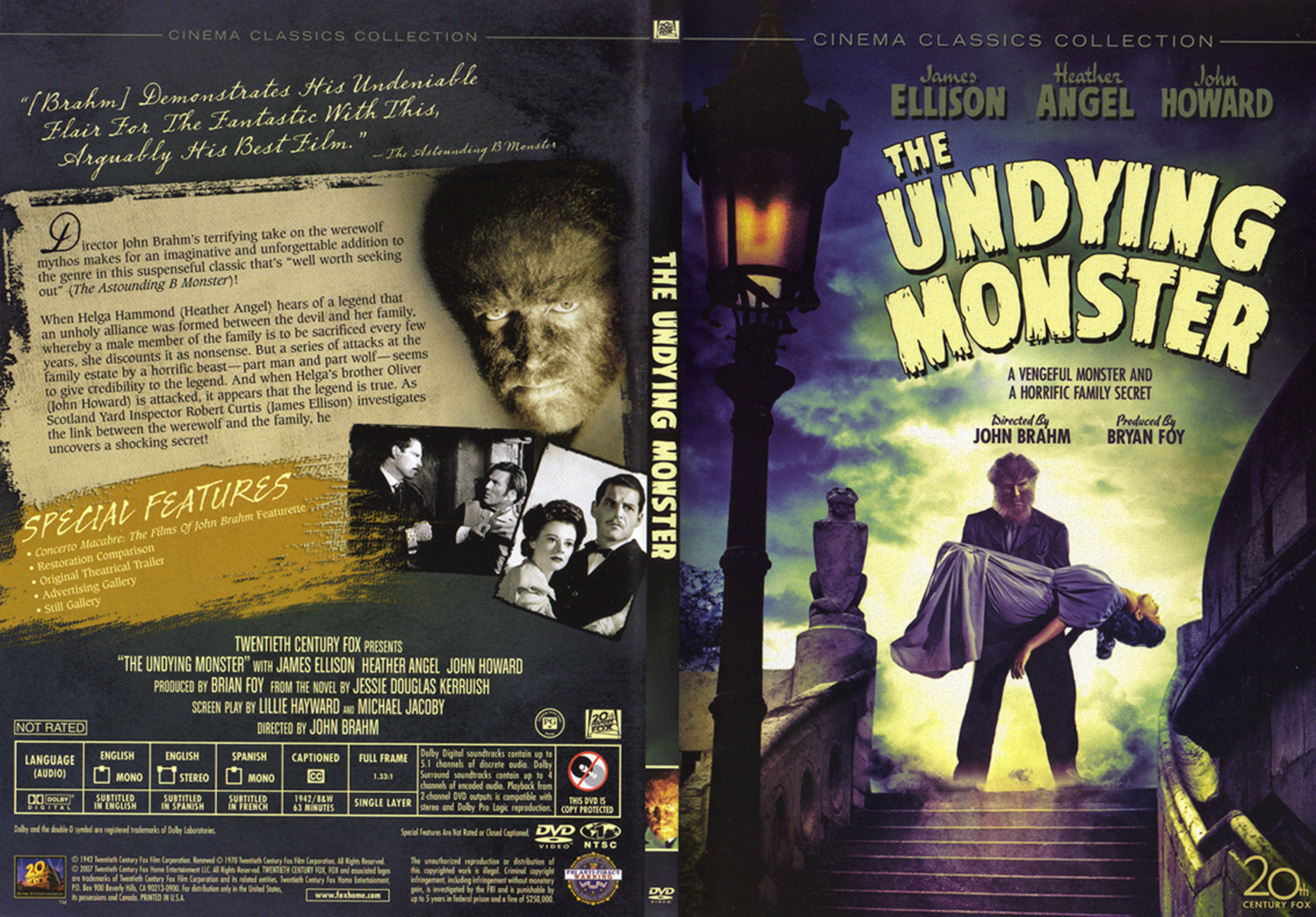 Jaquette DVD The undying monster