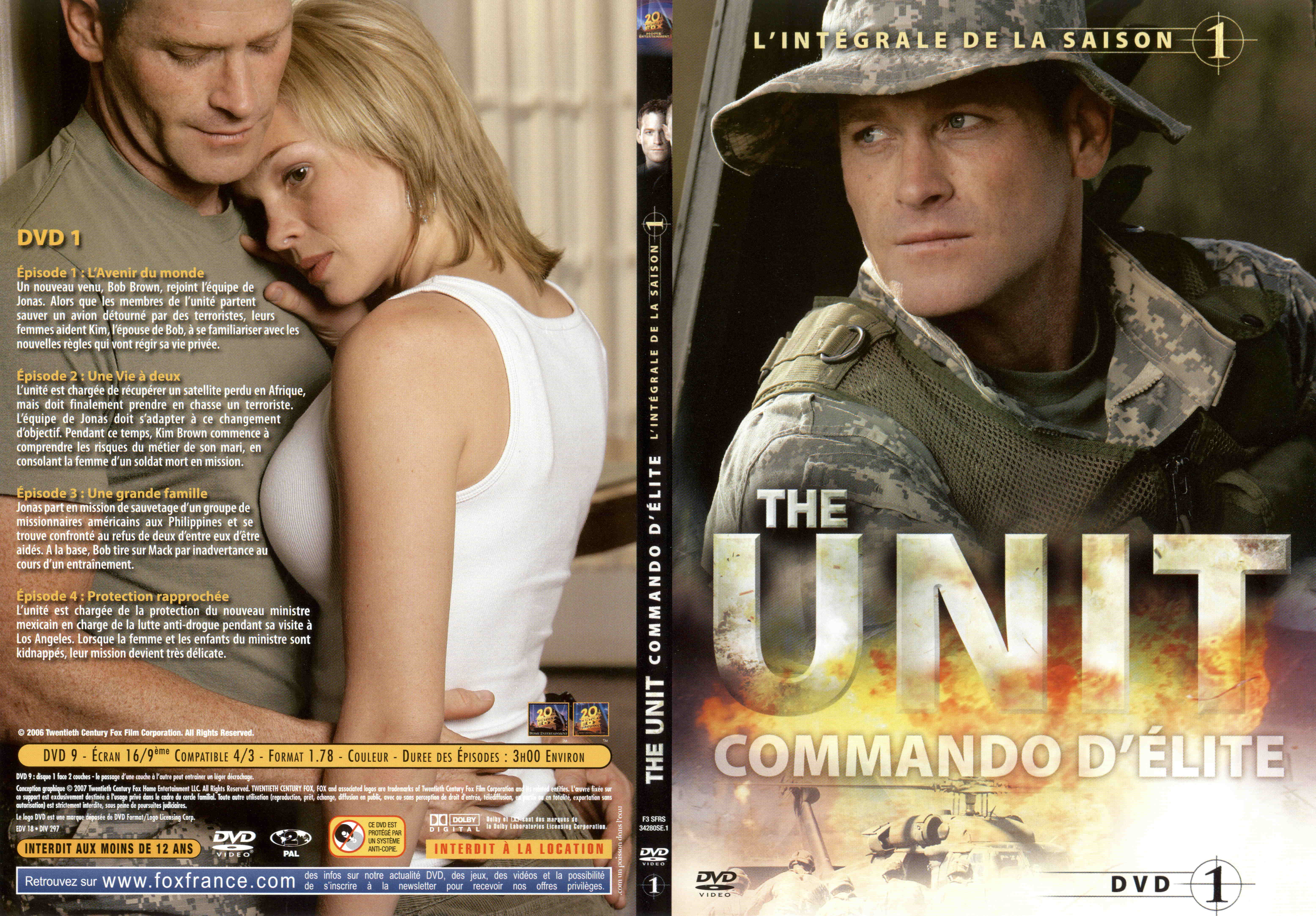 Jaquette DVD The unit saison 1 DVD 1