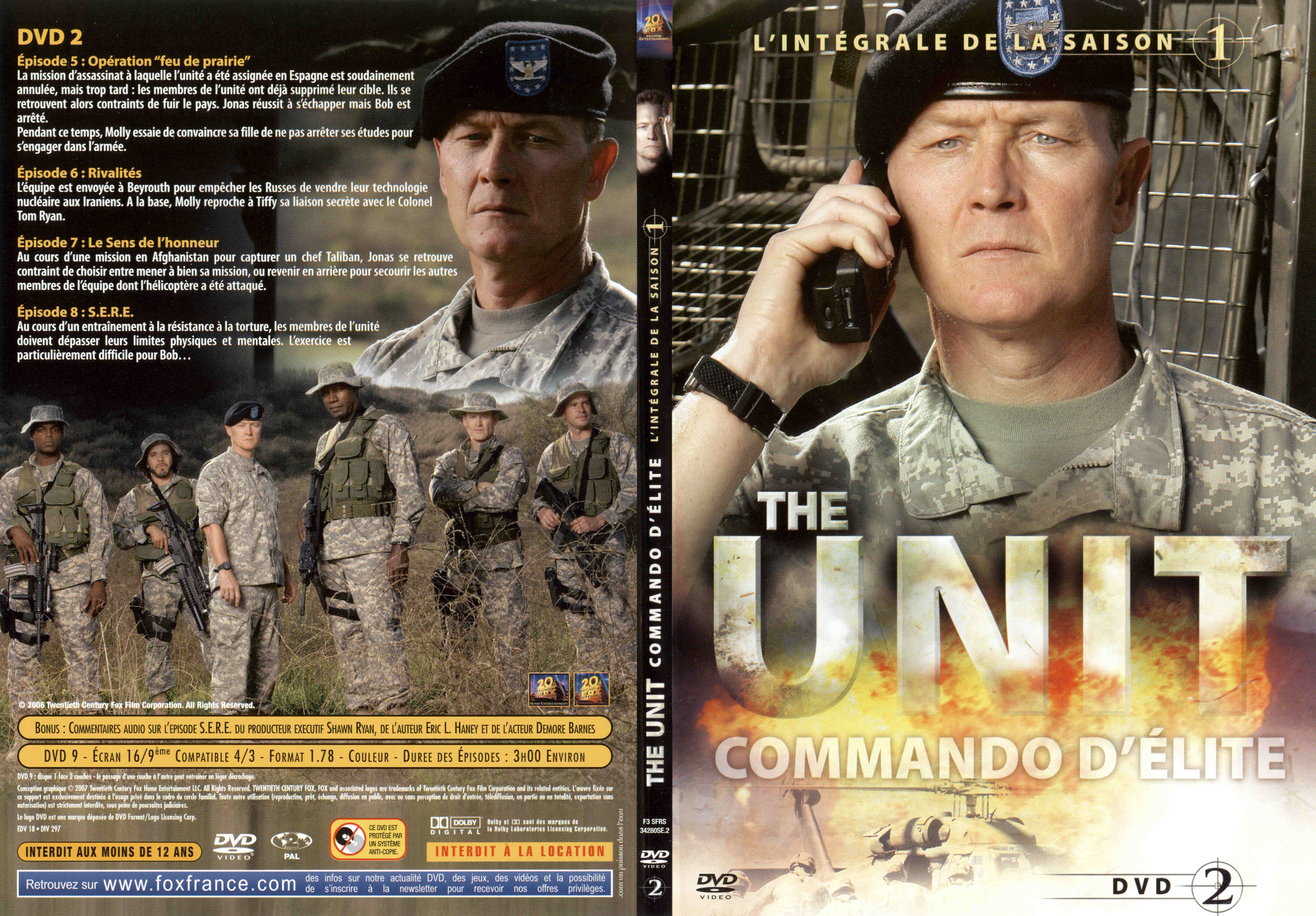 Jaquette DVD The unit saison 1 DVD 2